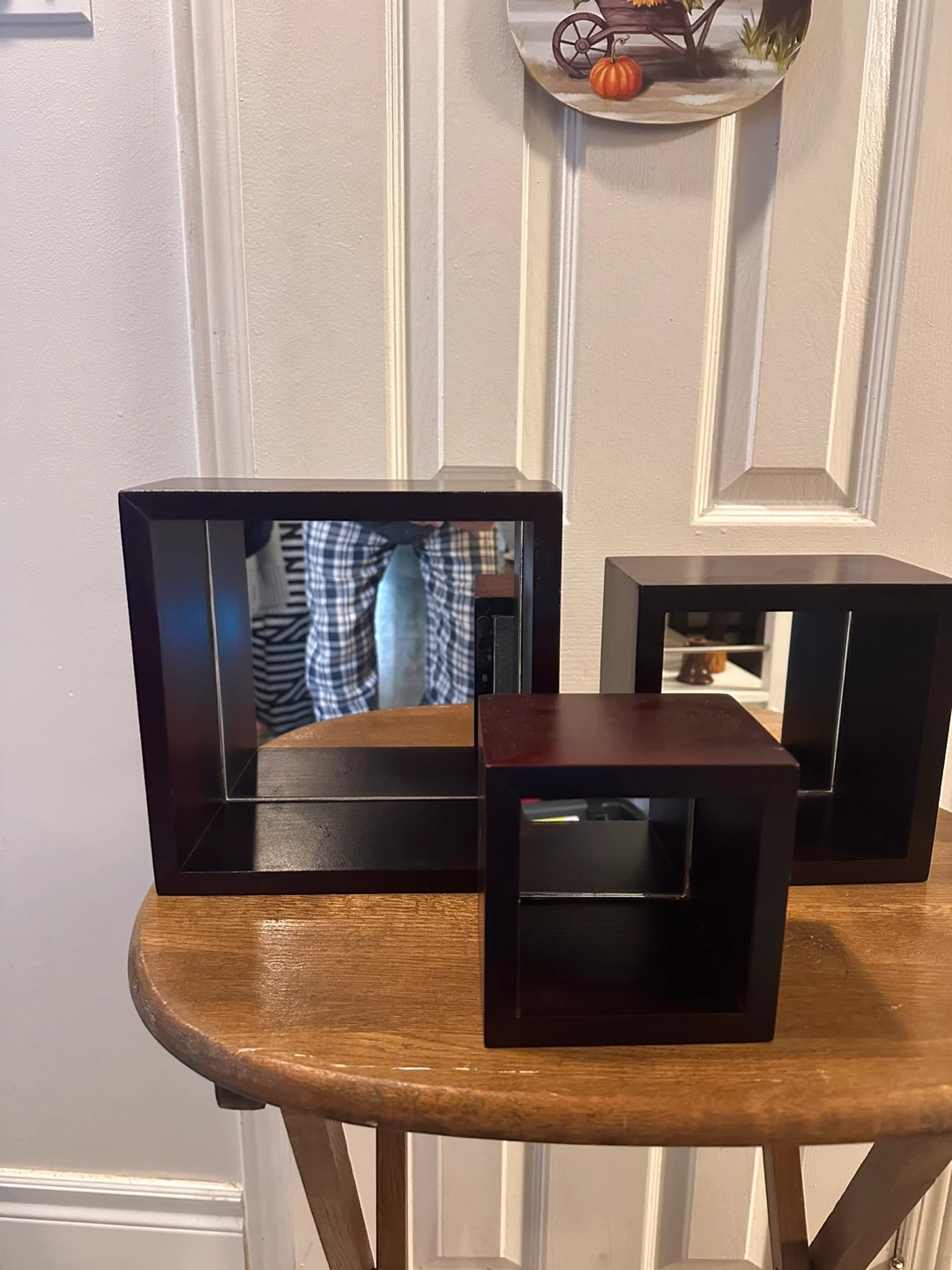 New Set of 3 Brown Display Shelves