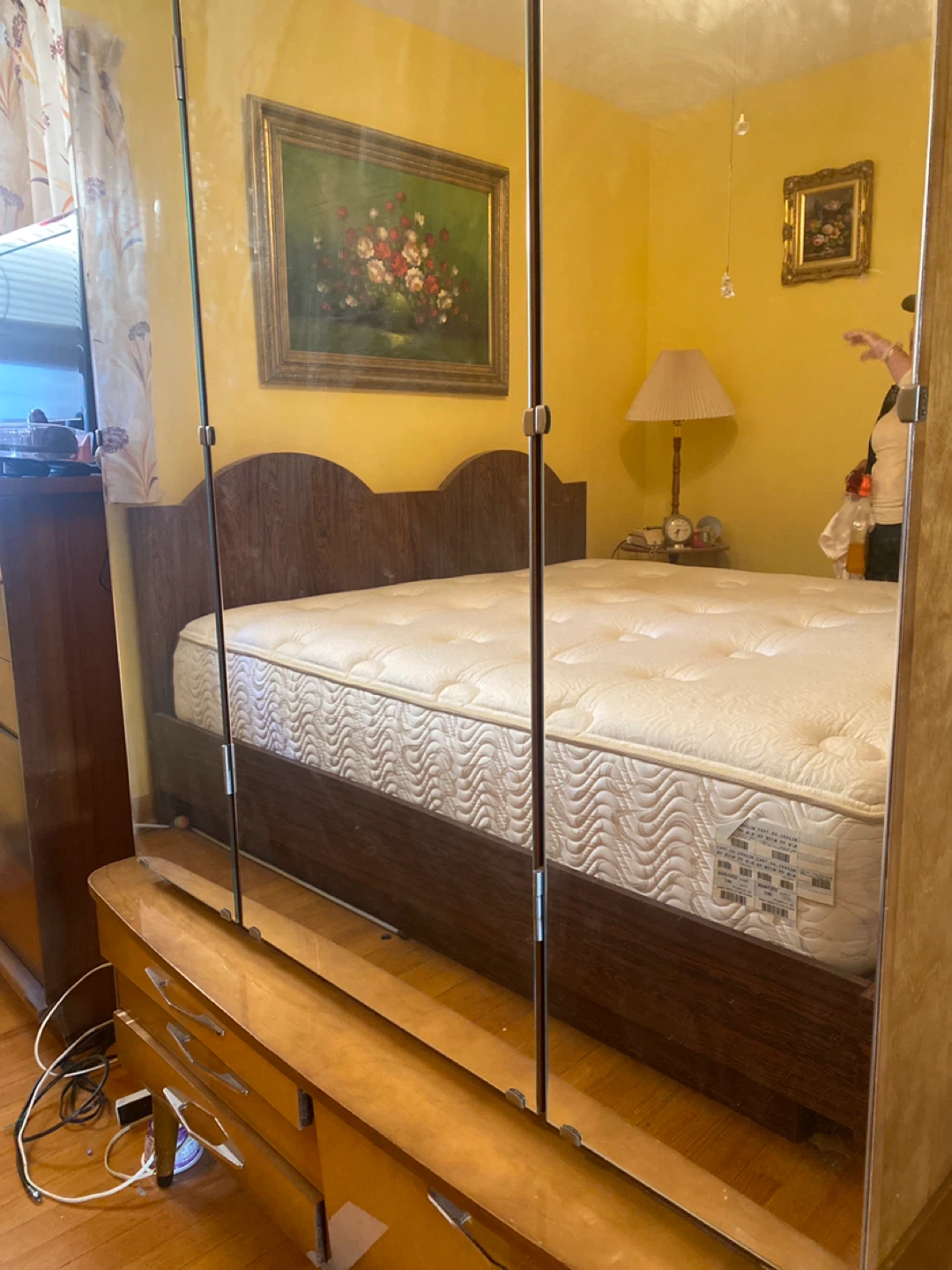 Vintage Vanity with Mirror & Drawers
