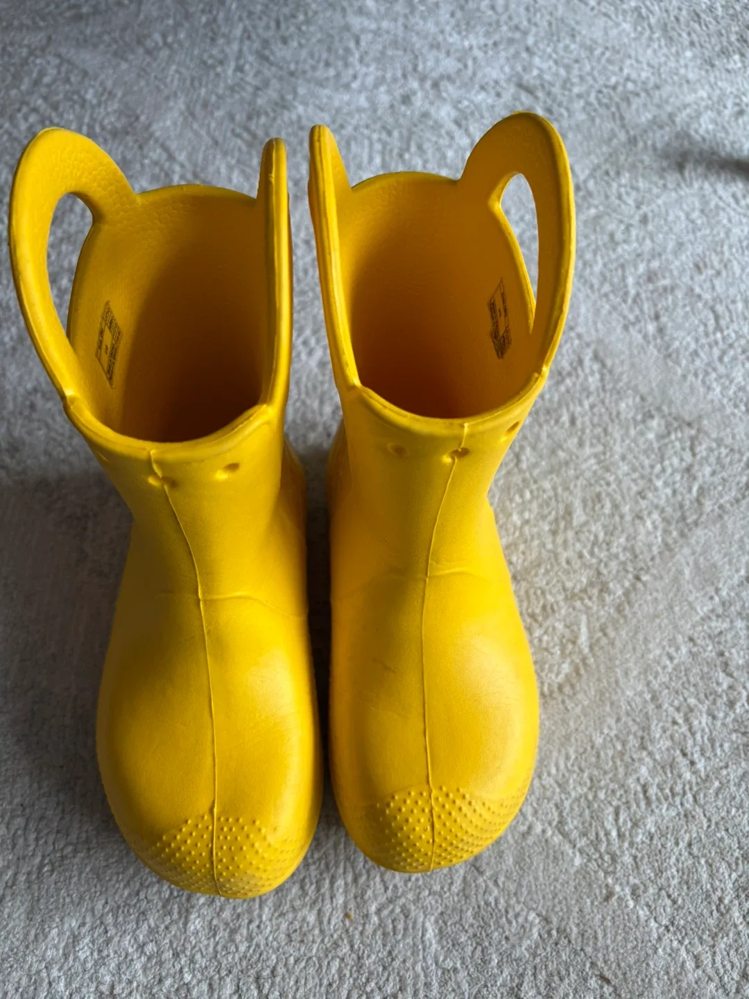 Crocs Kids Yellow Handle Rain Boots thumbnail