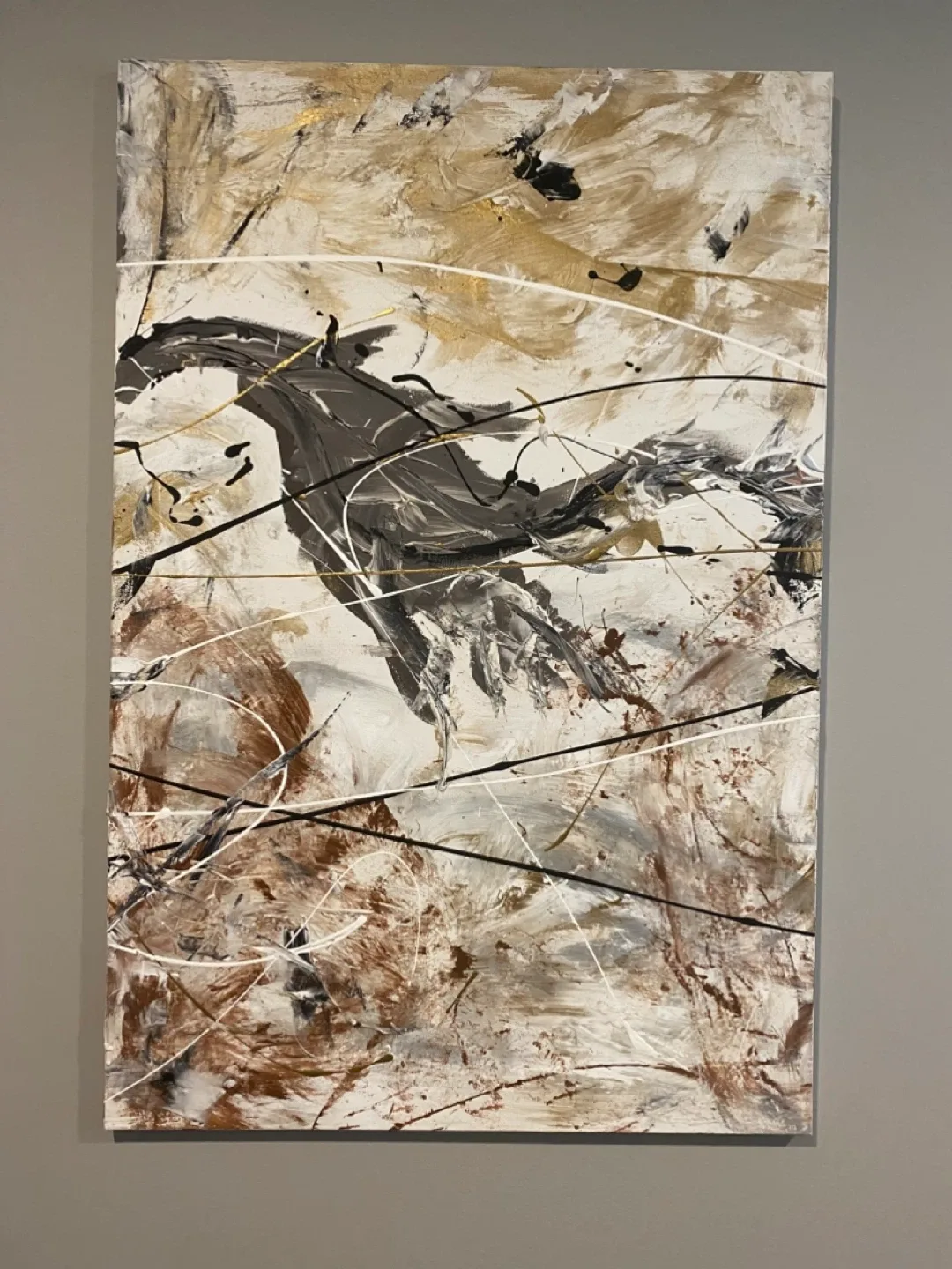 2 Matching Modern Abstract Wall Art Work Pictures thumbnail