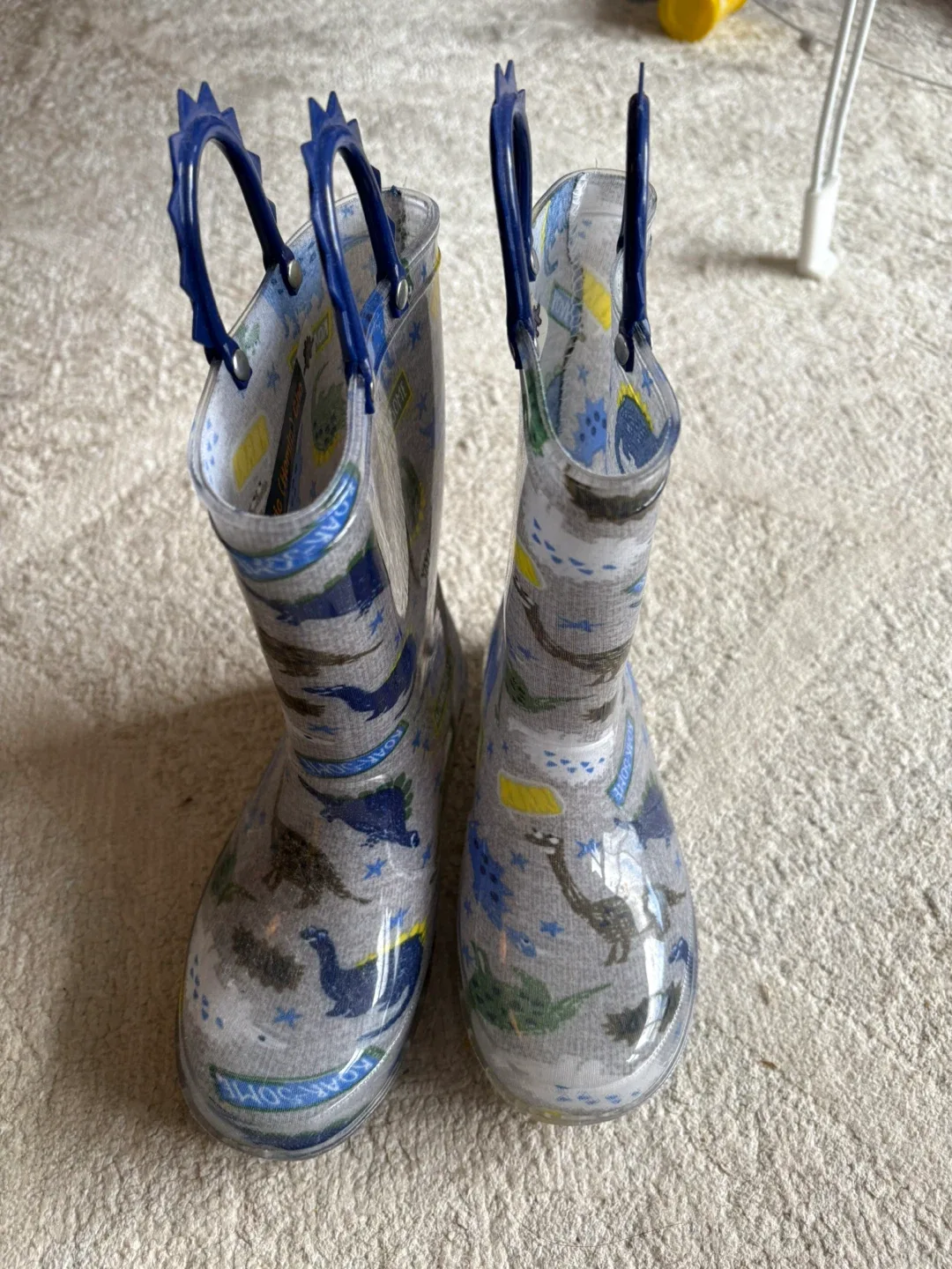 Kids Dinosaur Print Rain Boots - Size 1 thumbnail