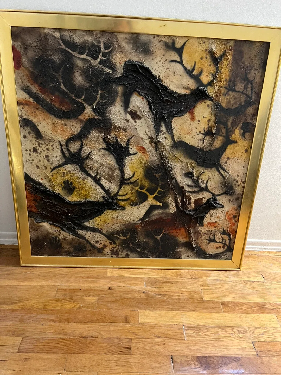 Signed Deer Painting thumbnail
