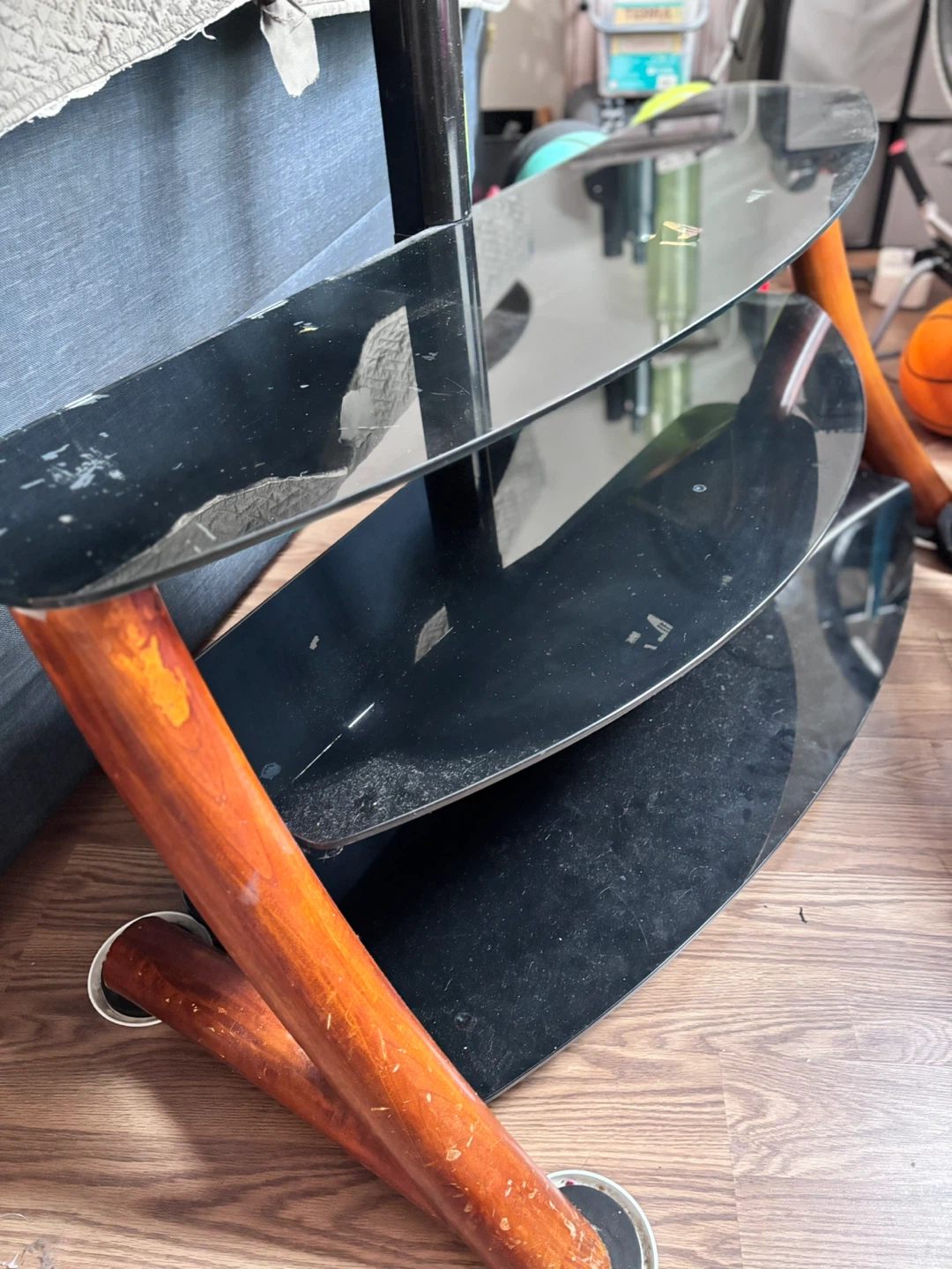Black TV Stand with Mount