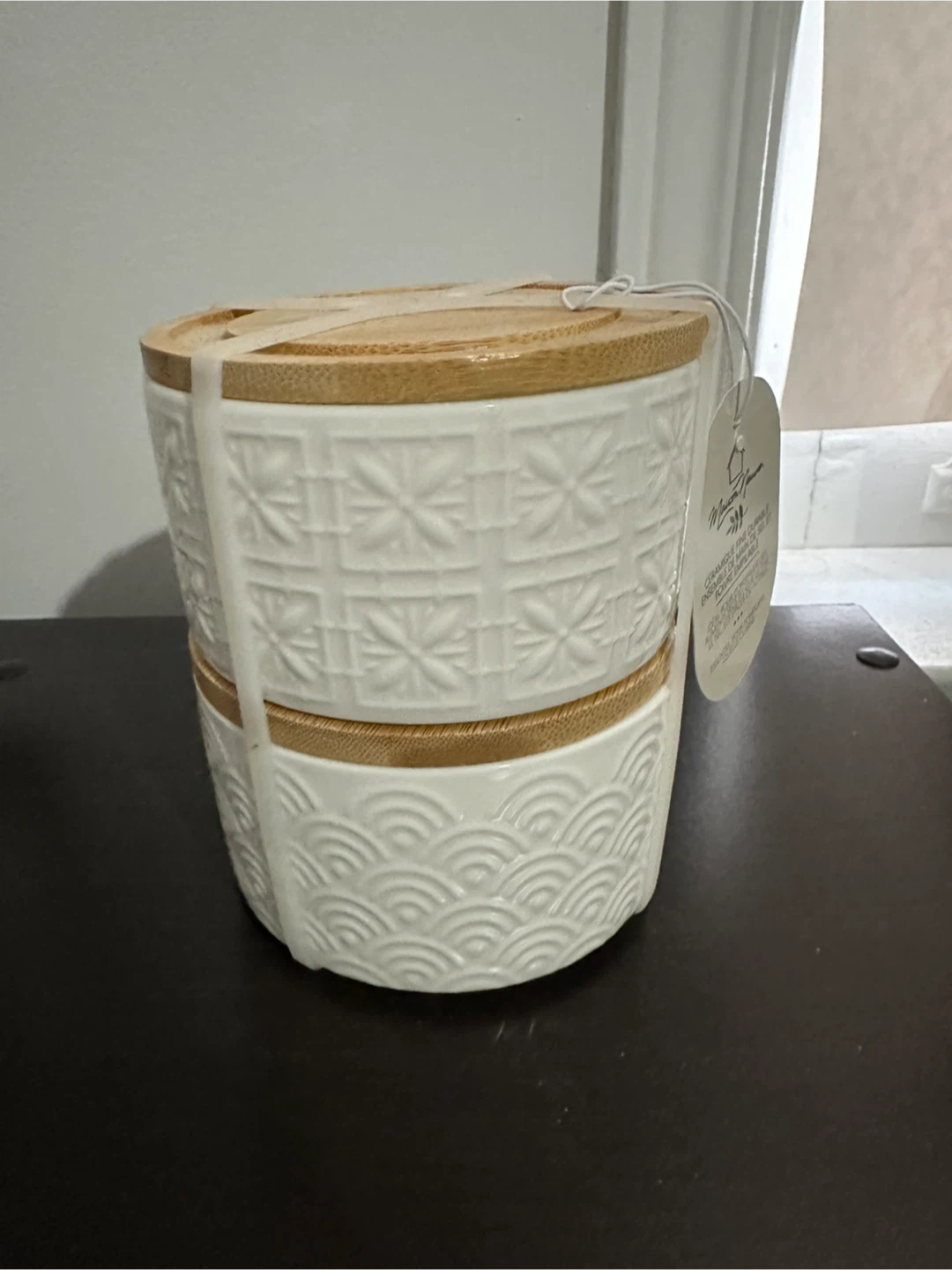 Maison Neuve Ceramic Salt & Pepper Cellar Set - New