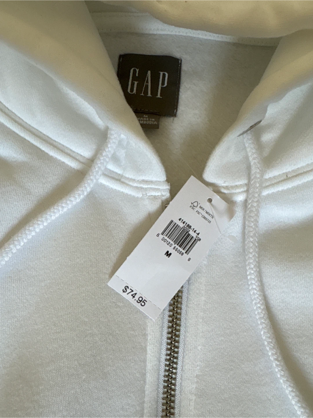 GAP White Full-Zip Hoodie - photo 2