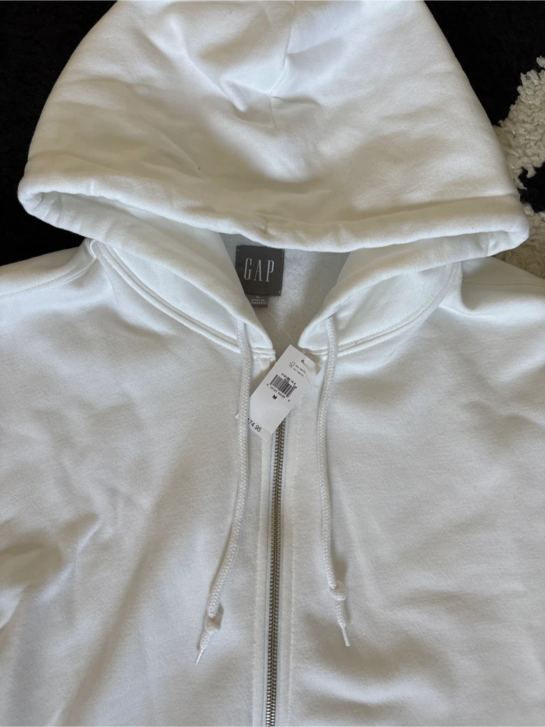 GAP White Full-Zip Hoodie - photo 3