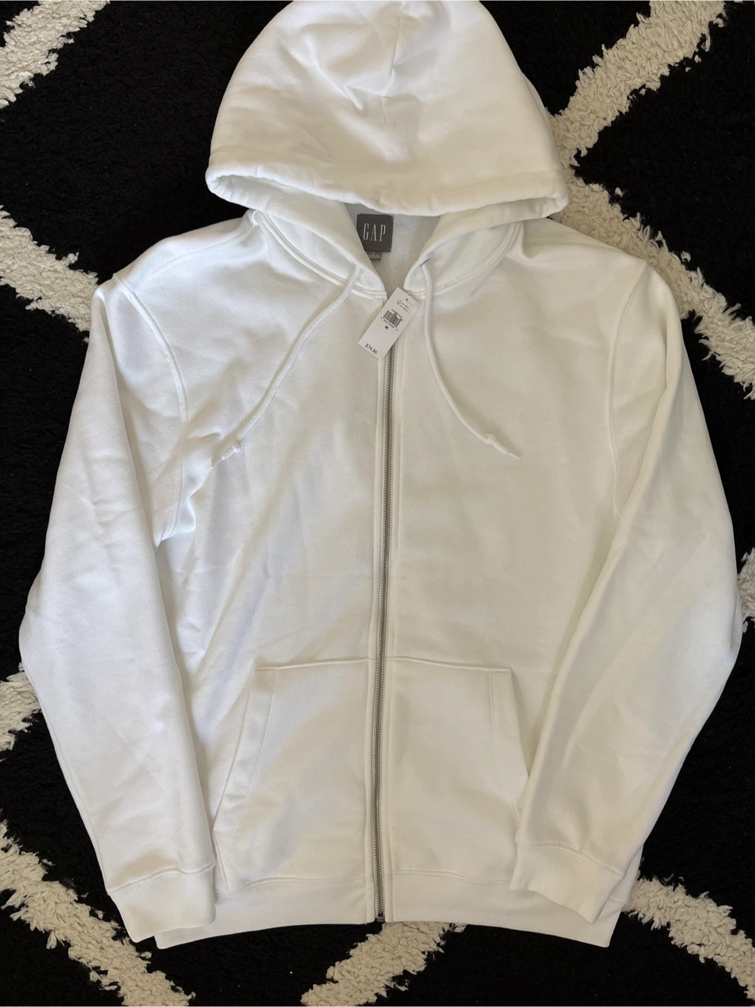 GAP White Full-Zip Hoodie