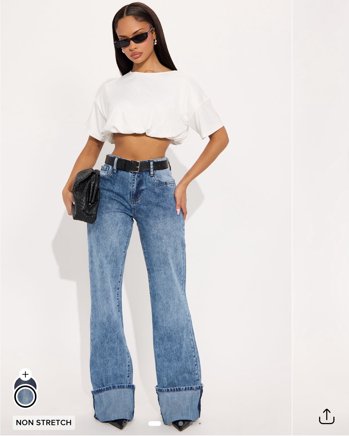 Tall folded jeans - photo 2