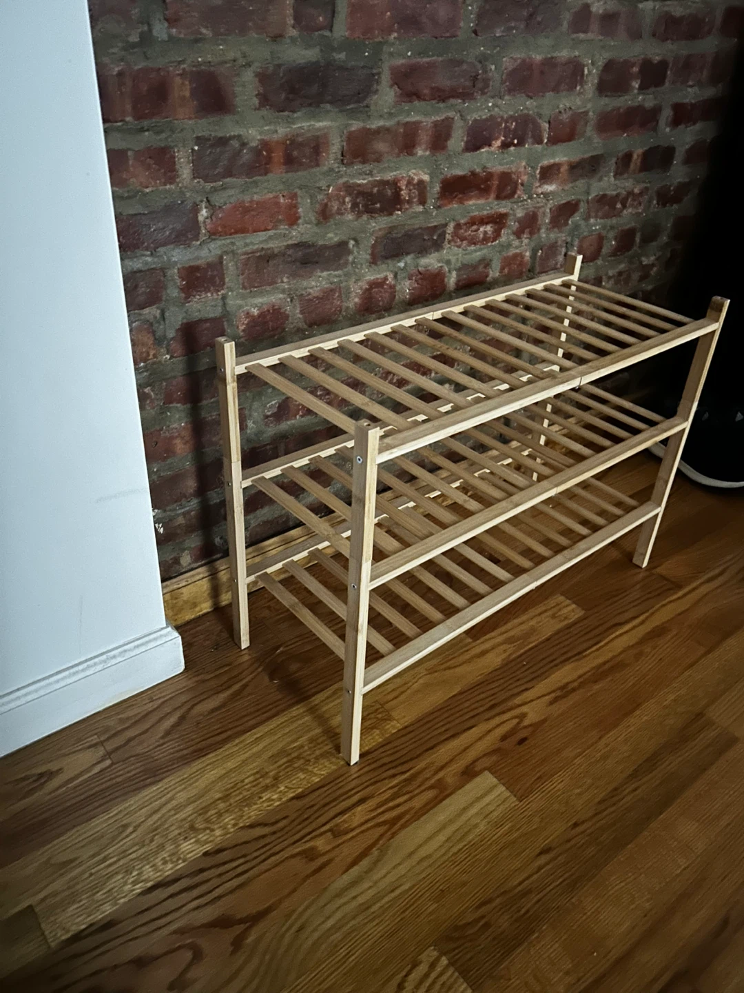Wooden 3-Tier Shoe Rack Organizer