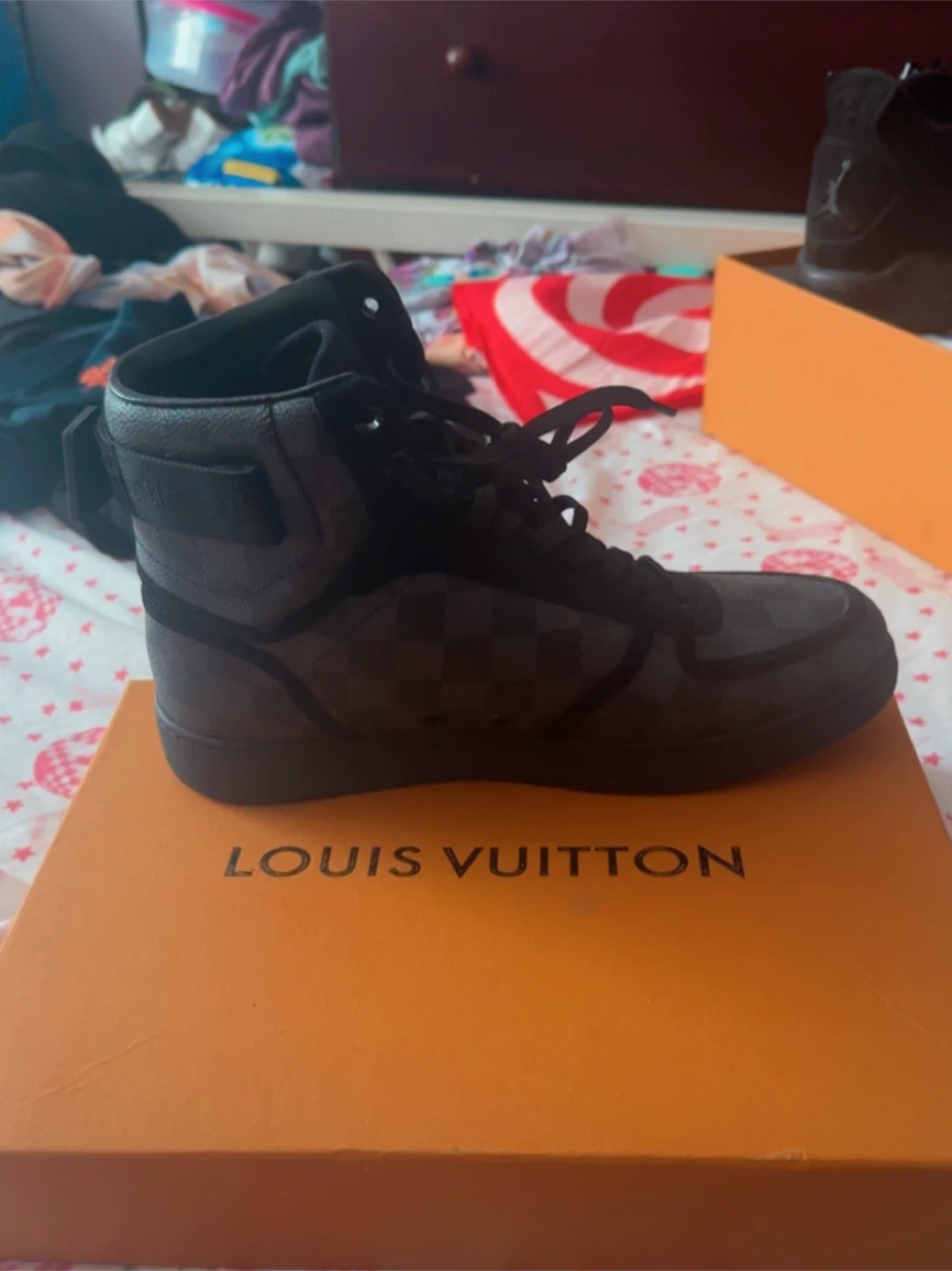 Louis Vuitton Black High-Top Sneakers