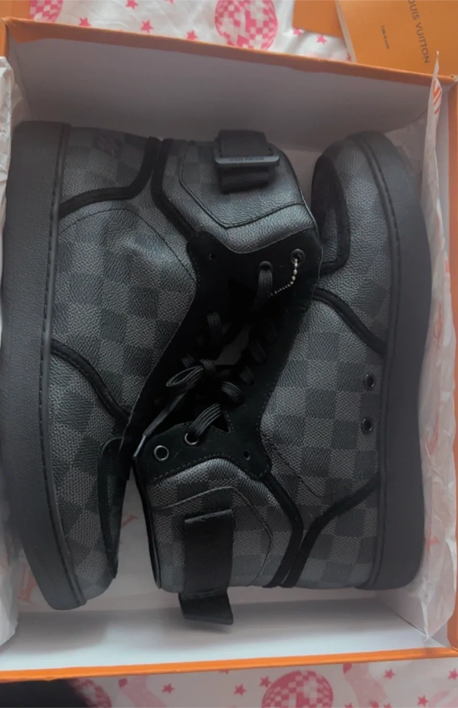 Louis Vuitton Black High-Top Sneakers image indicator(2)