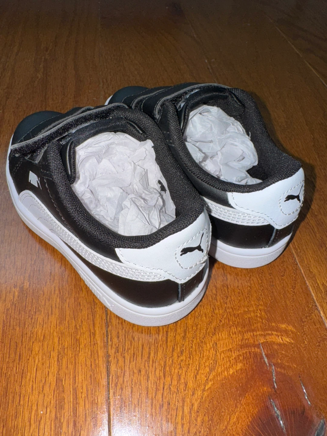 Puma Black/White Velcro Sneakers (Kids) 11c - photo 4