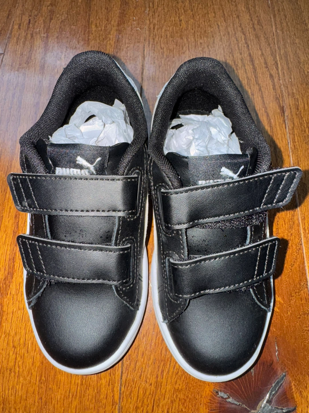 Puma Black/White Velcro Sneakers (Kids) 11c - photo 3
