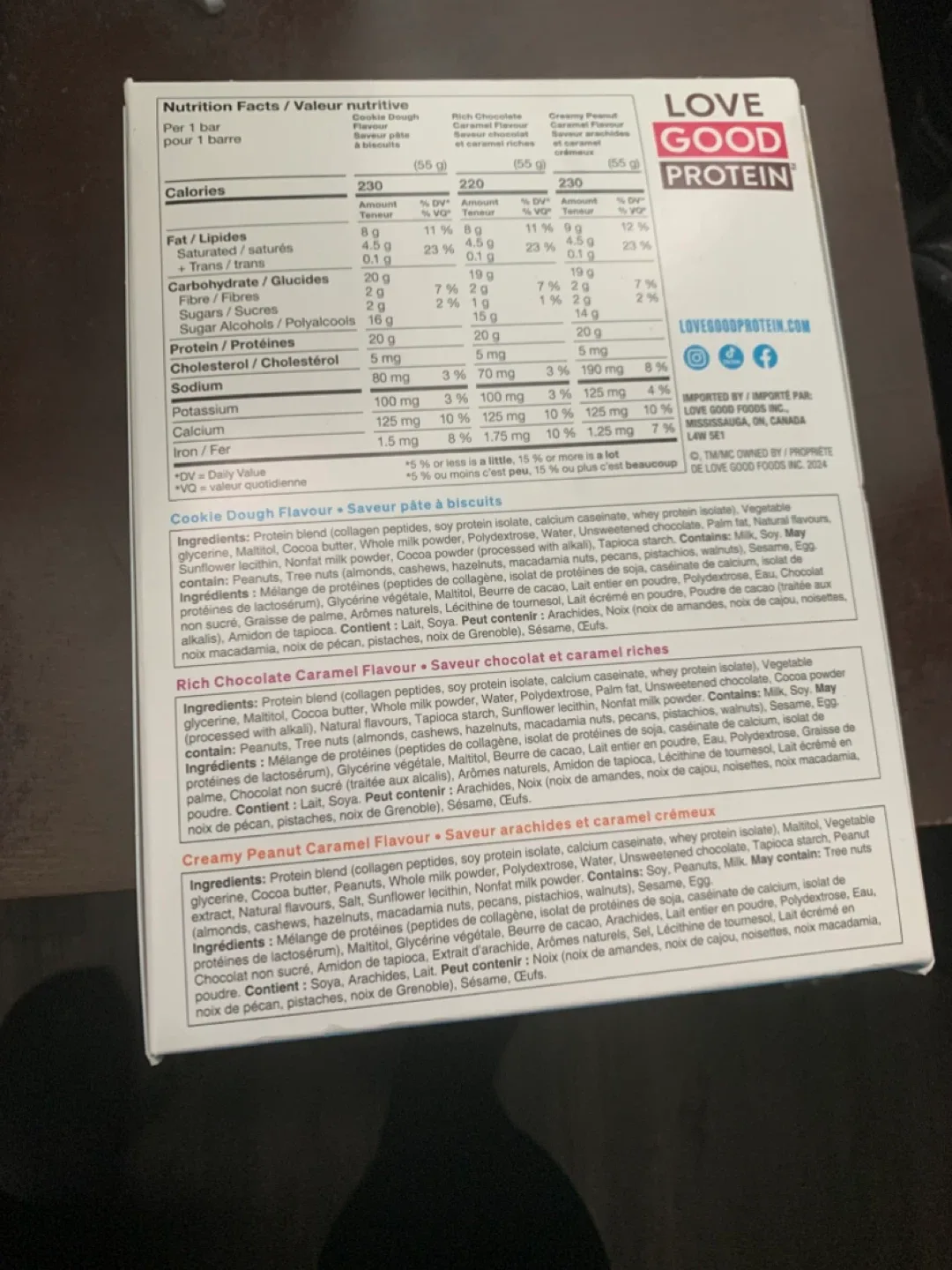 Love Good Protein Bars 12x55g image indicator(3)