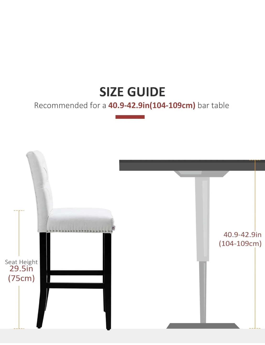 Set of 4 White Upholstered Bar Stools - photo 3