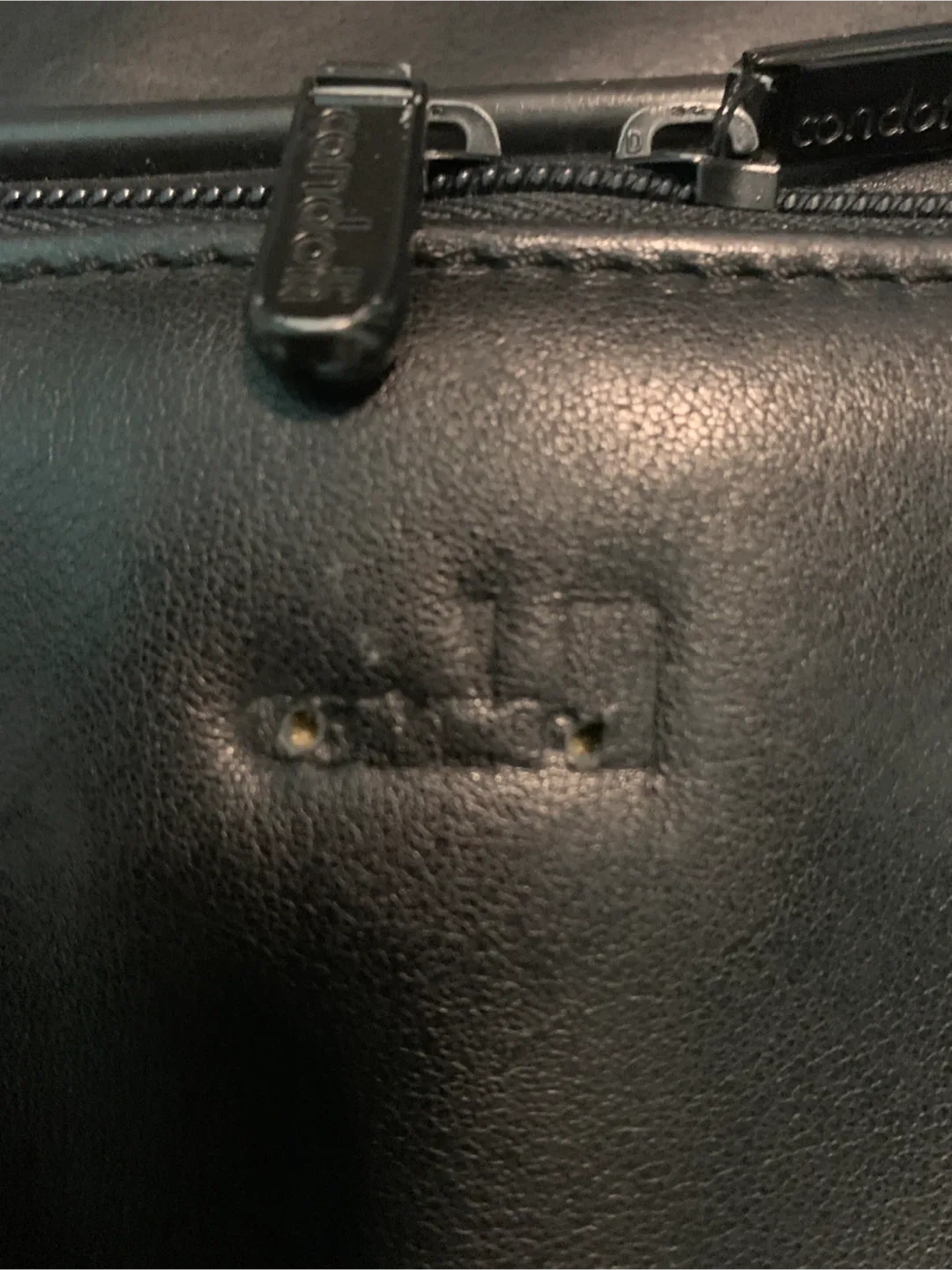 Black Leather Rolling Carry-On Suitcase image indicator(6)