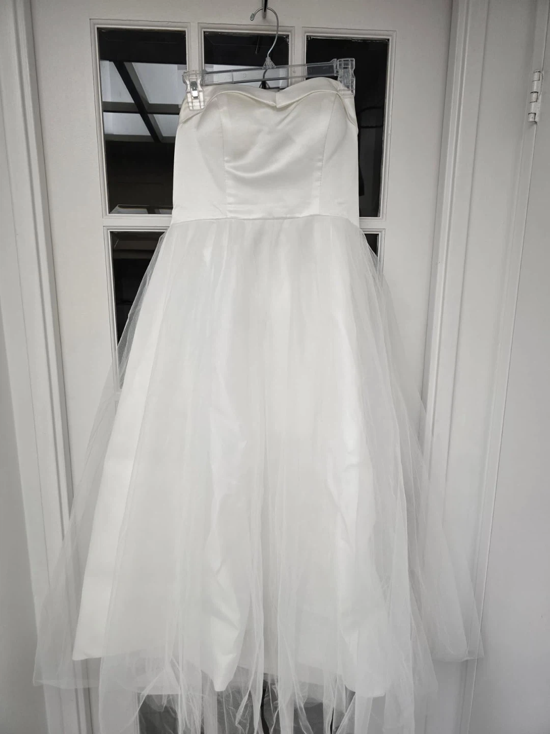 Wedding Dress - Medium/Long length off-shoulder tulle dress