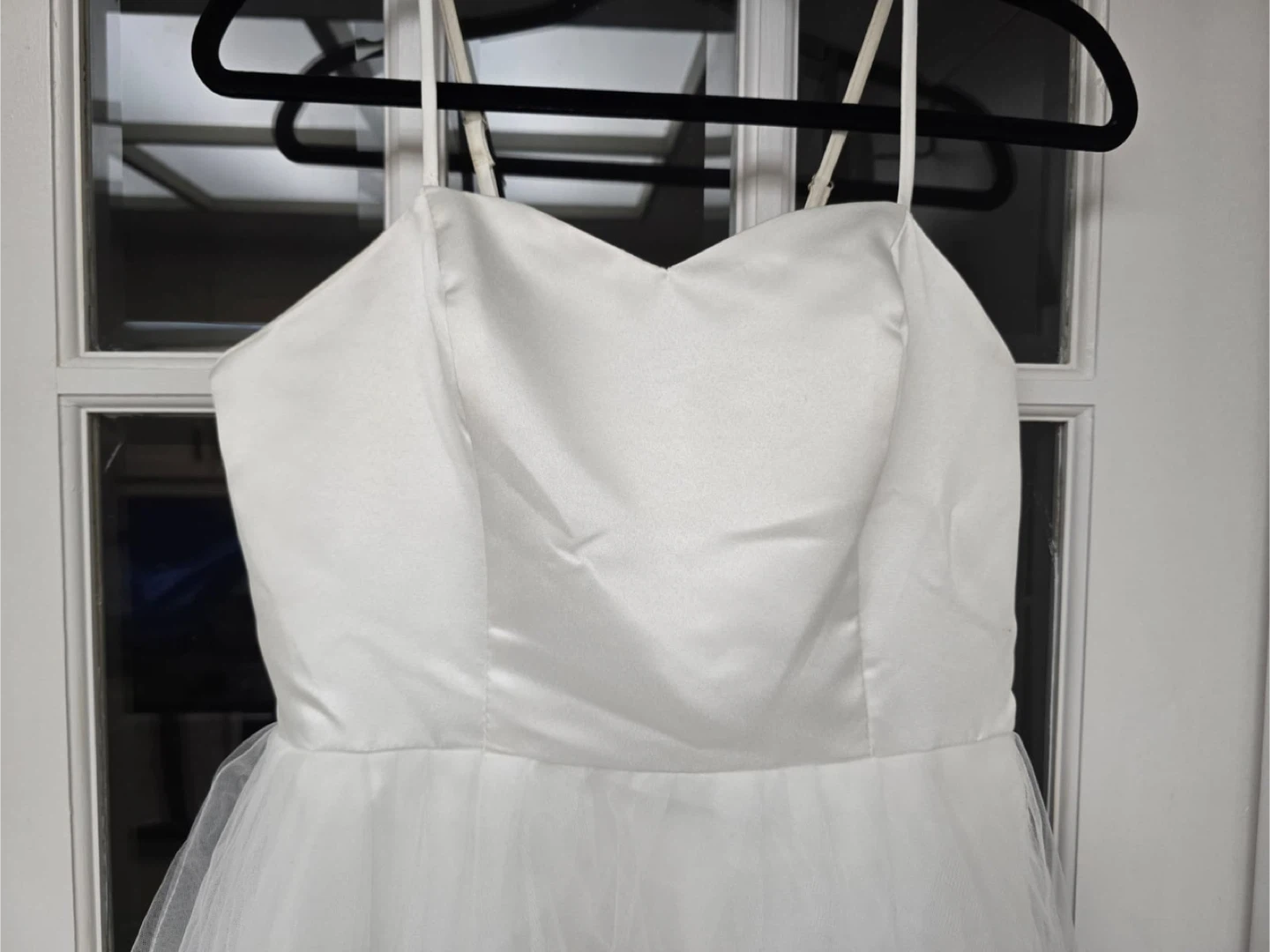Wedding Dress - Medium Length Thin Strap Tulle Dress - photo 2
