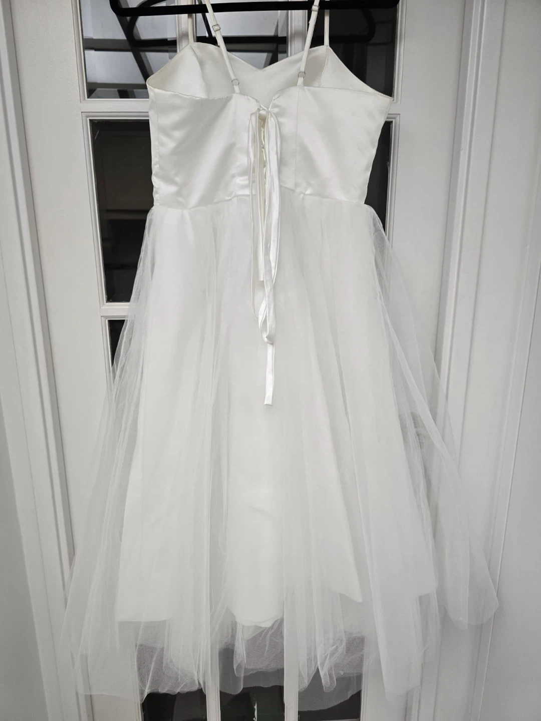 Wedding Dress - Medium Length Thin Strap Tulle Dress - photo 4