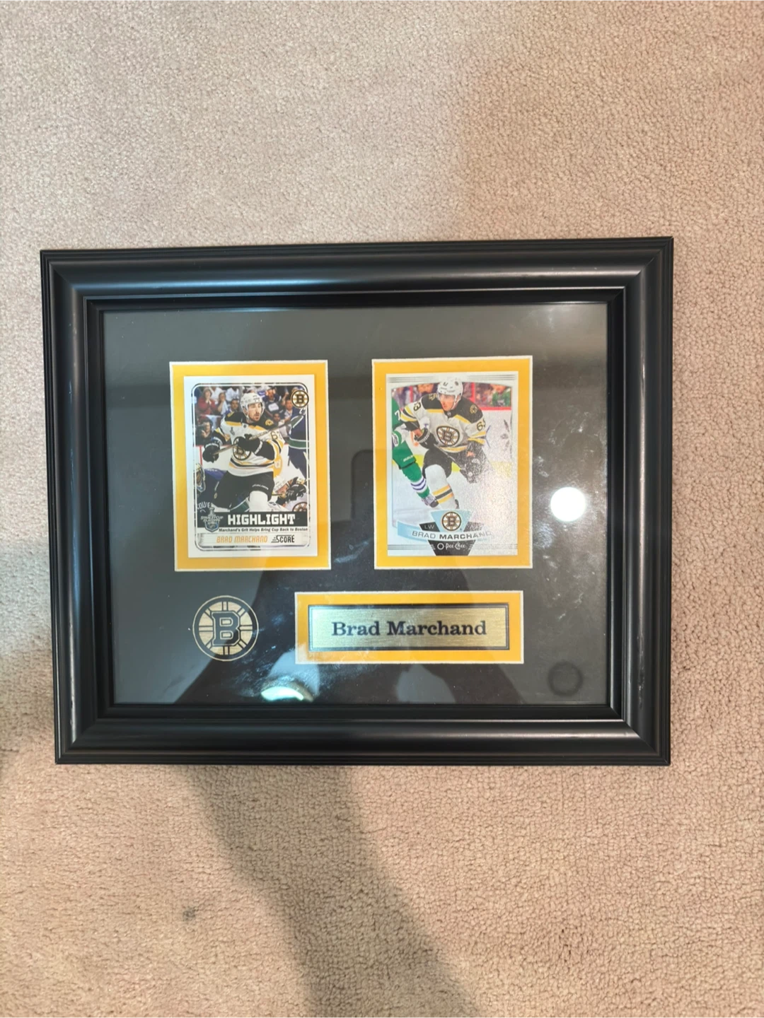 Boston Bruins Pennant & Brad Marchand Framed Cards - photo 2