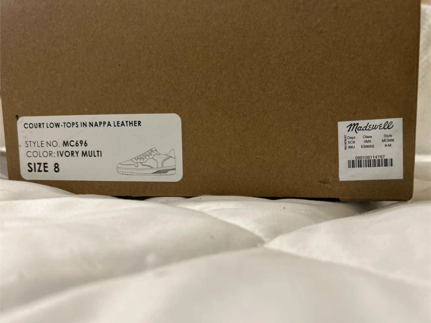 Madewell Court Low-Tops in Nappa Leather - Size 8 - photo 2