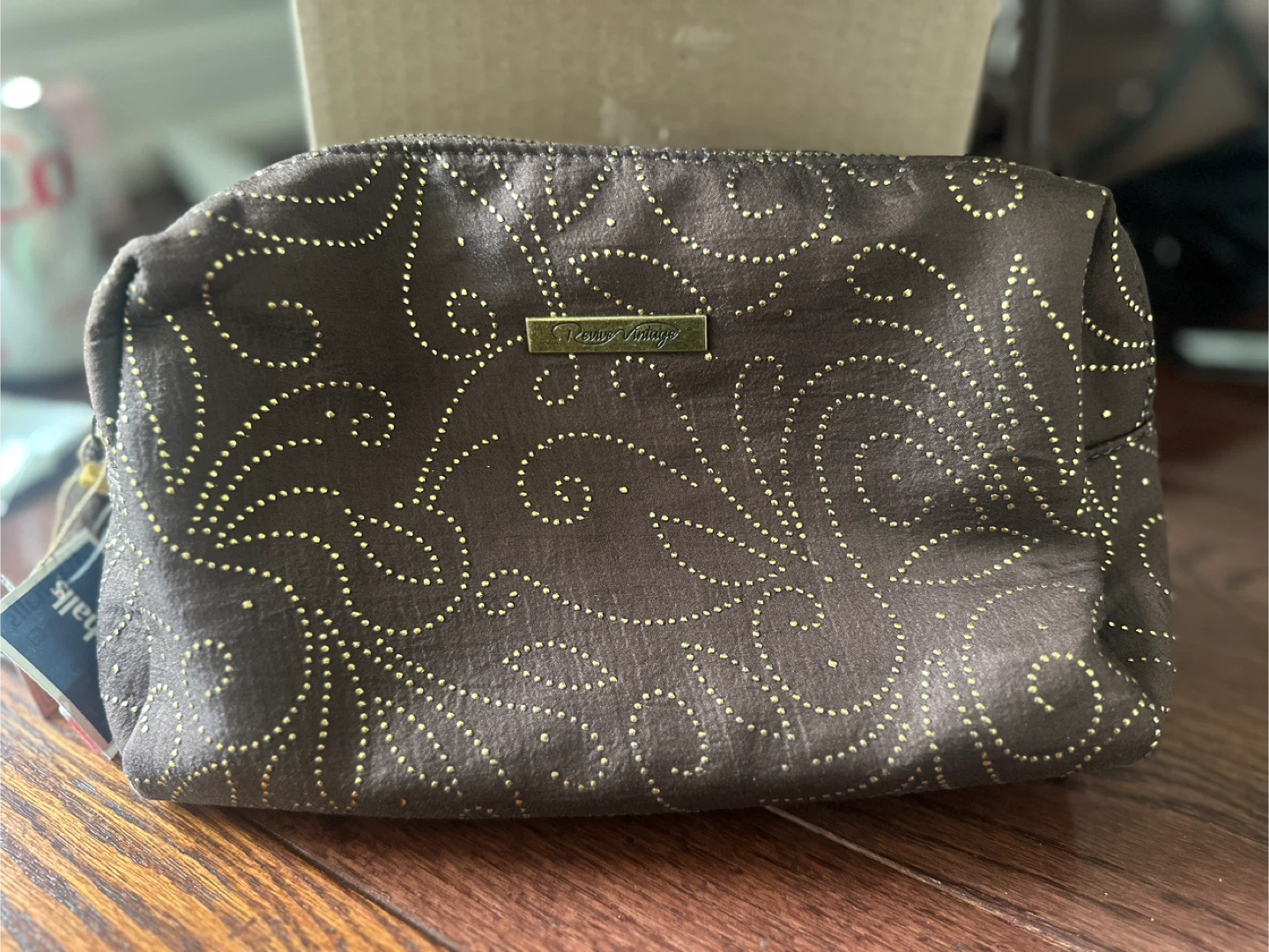 Revive Vintage Brown Cosmetic Bag