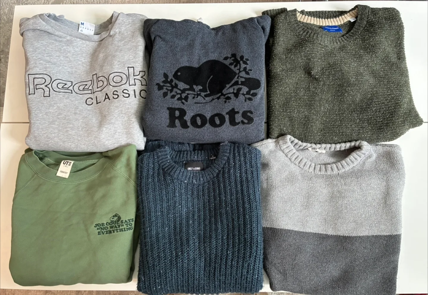 Bundle of cozy men’s sweaters (size M) #freecycle thumbnail