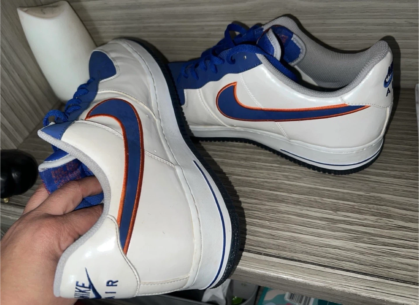 Nike Air Force 1 - Knick’s Mets colors Sz 14 - photo 2