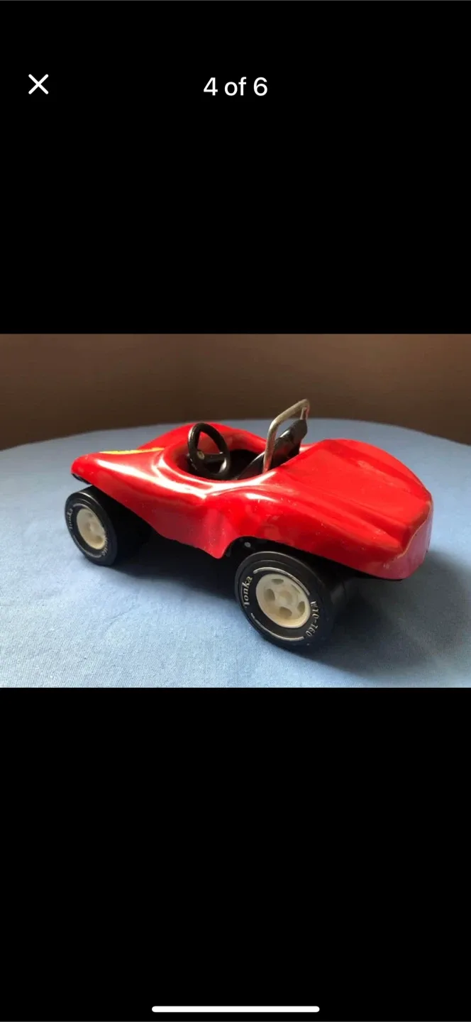 Vintage Tonka Red Roadster Toy Car image indicator(4)