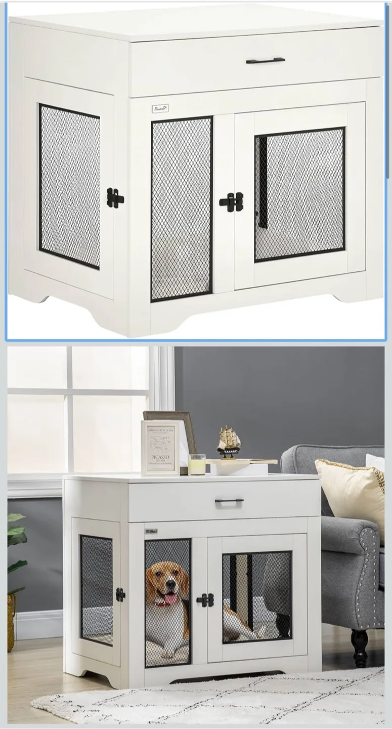 Dog Crate Furniture - White End Table image indicator(4)