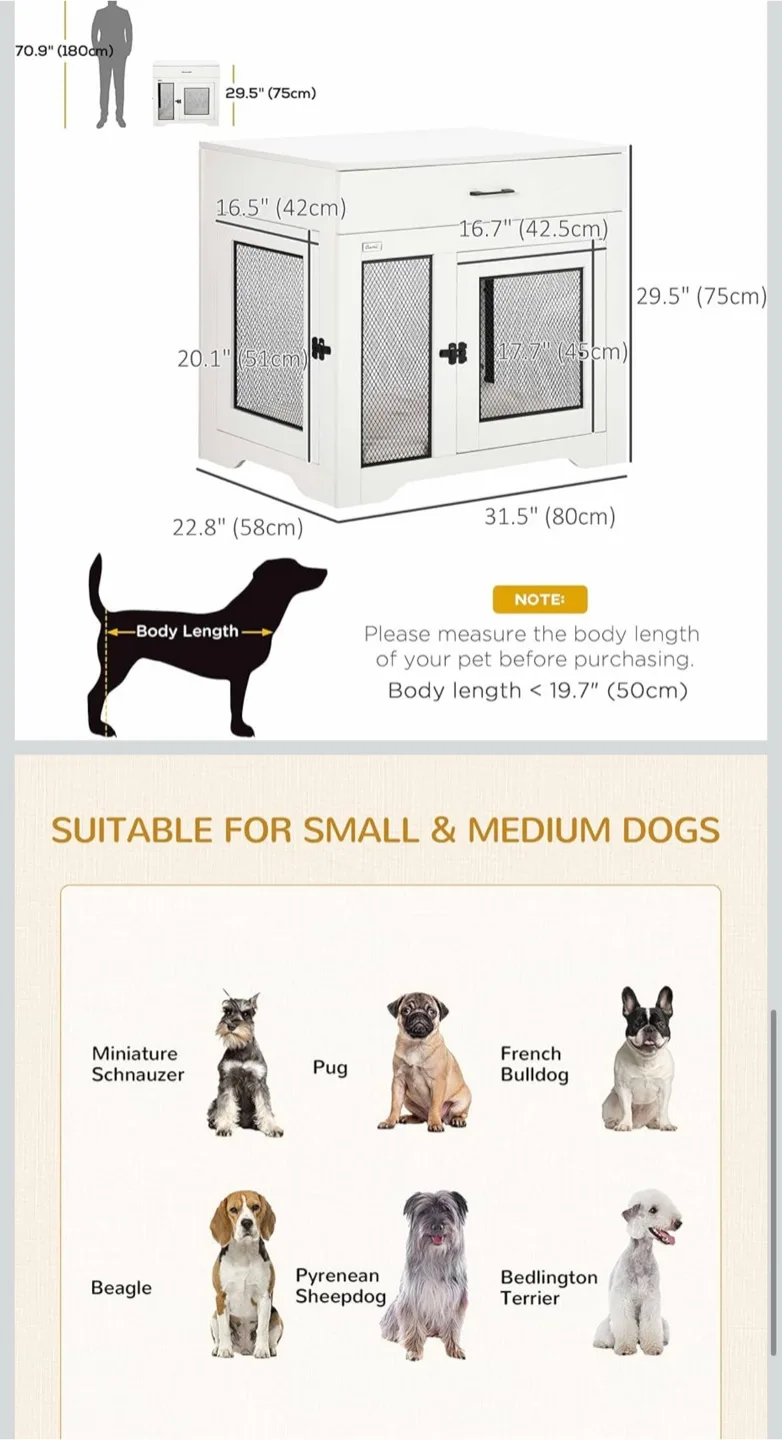 Dog Crate Furniture - White End Table image indicator(3)