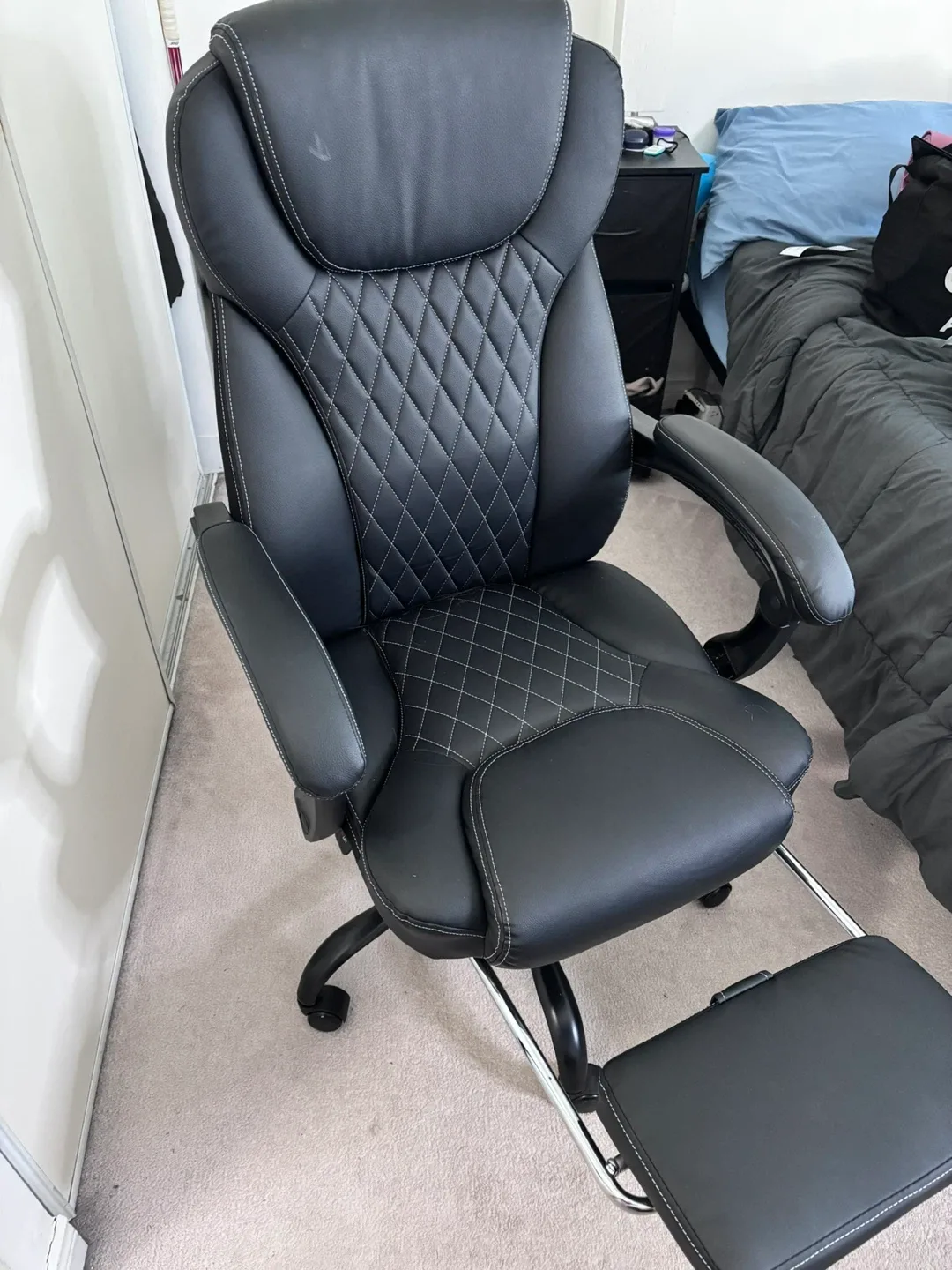 [MOVING SALE] Black Executive Office Chair with Footrest image indicator(5)