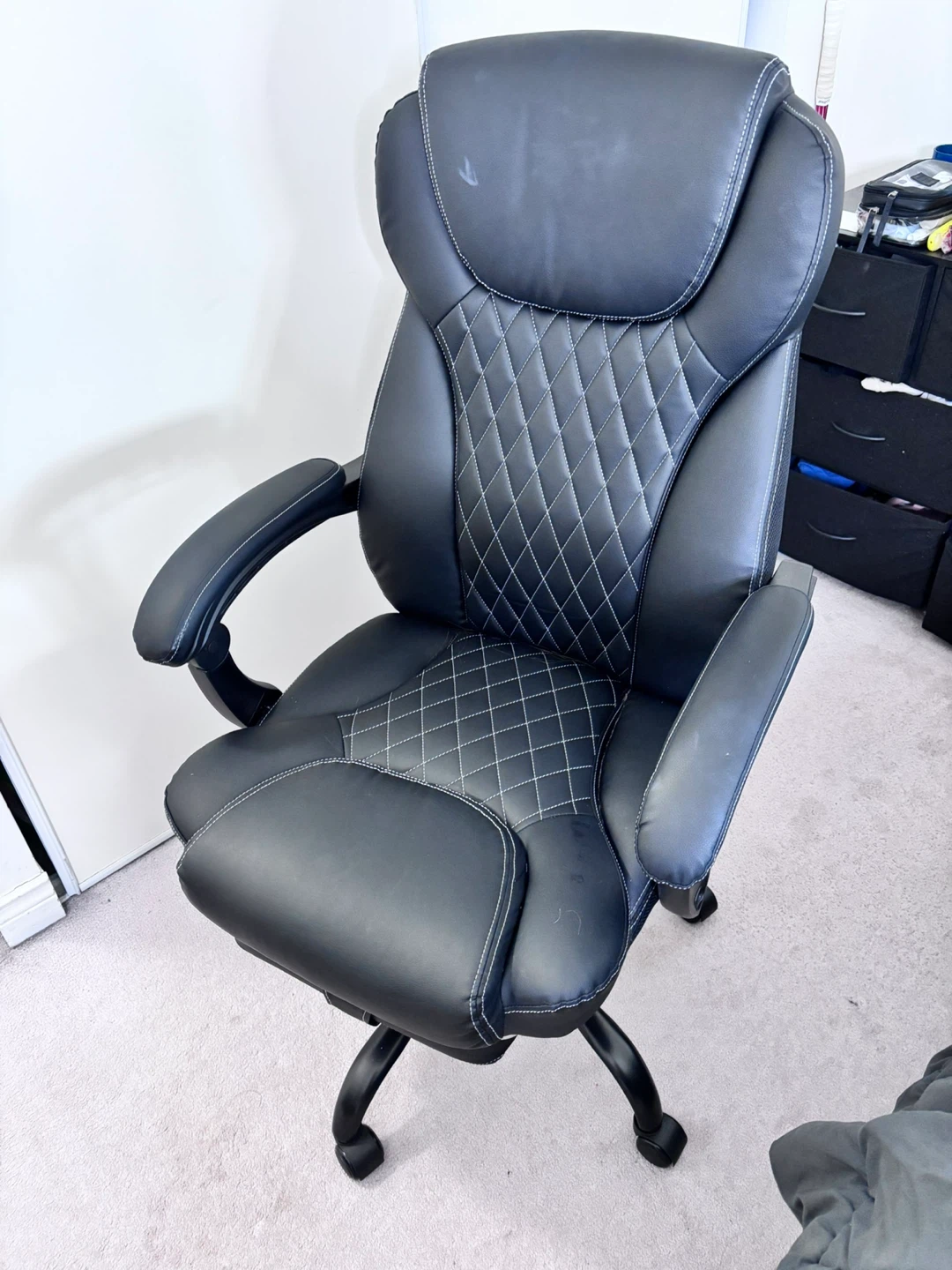 [MOVING SALE] Black Executive Office Chair with Footrest