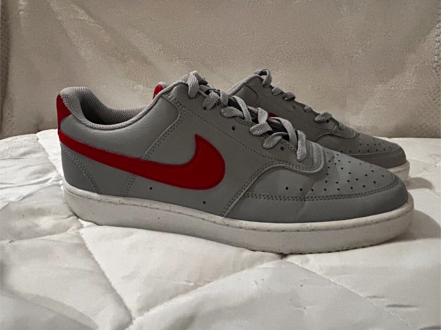 Nike Court Vision Low Gray/Red Size 10