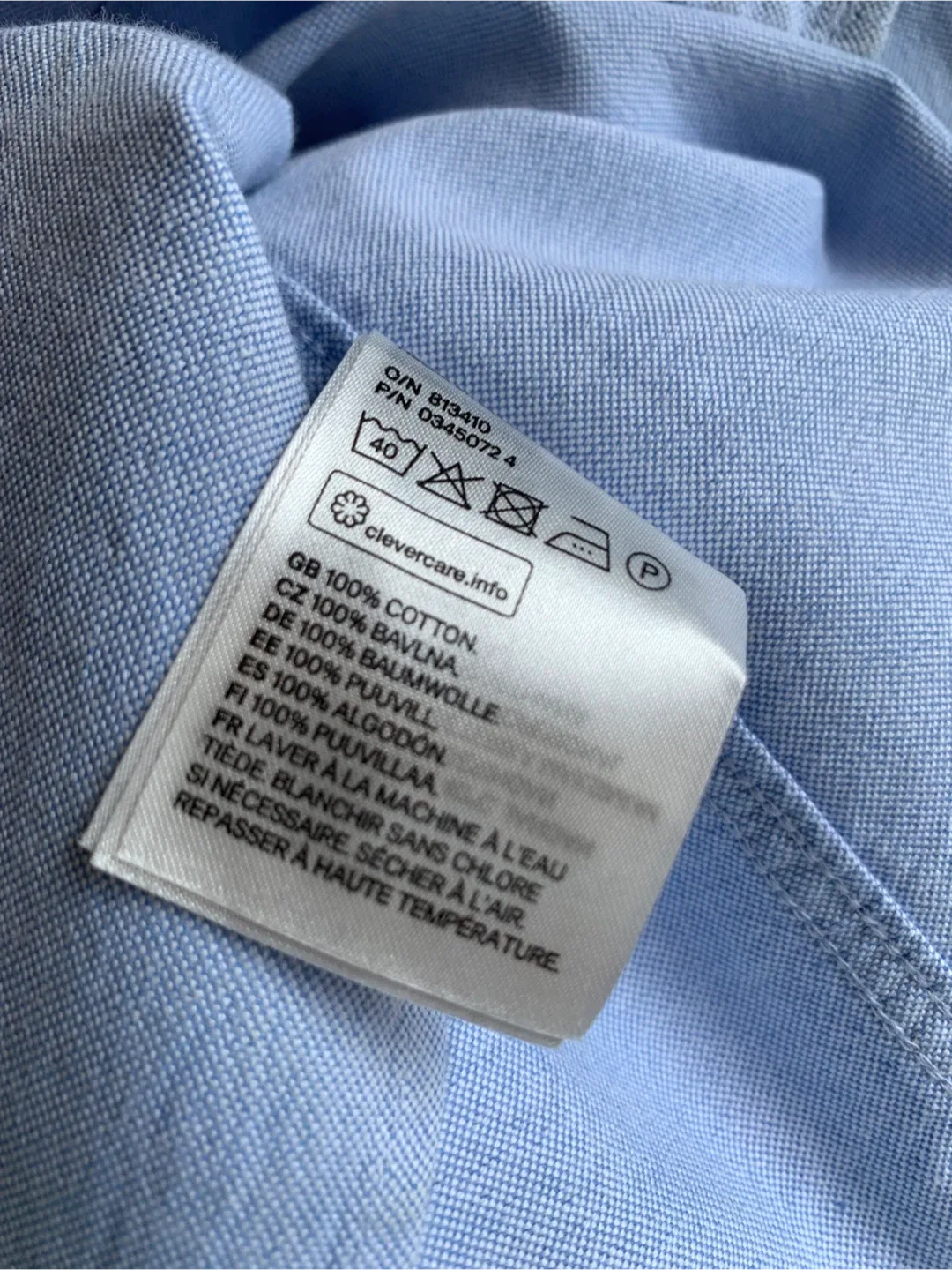 H&M Oxford 100%Cotton Men’s Shirt - Size M image indicator(6)