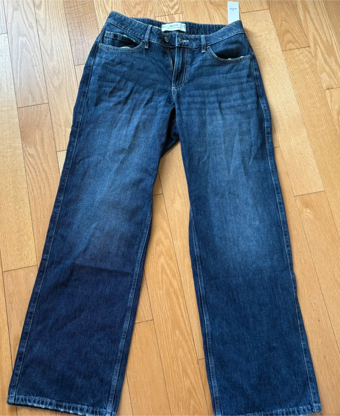 Abercrombie & Fitch Dark Wash Jeans - Size 10 Regular image indicator(3)