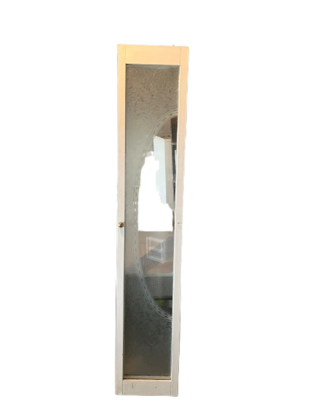 White Wooden Folding Glass Door