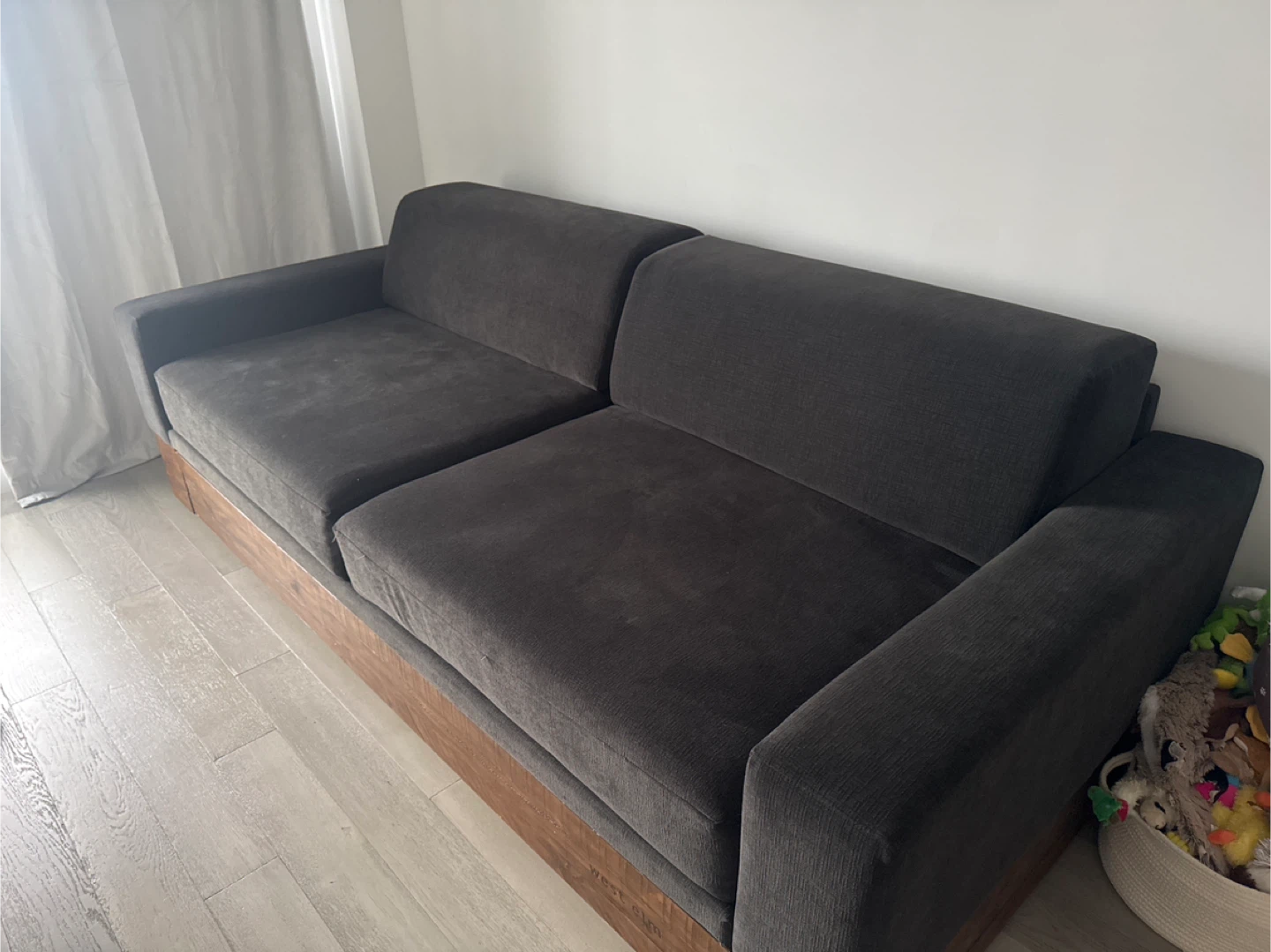 West Elm Sofa with Pullout Bed springhill suites by Marriott - photo 3