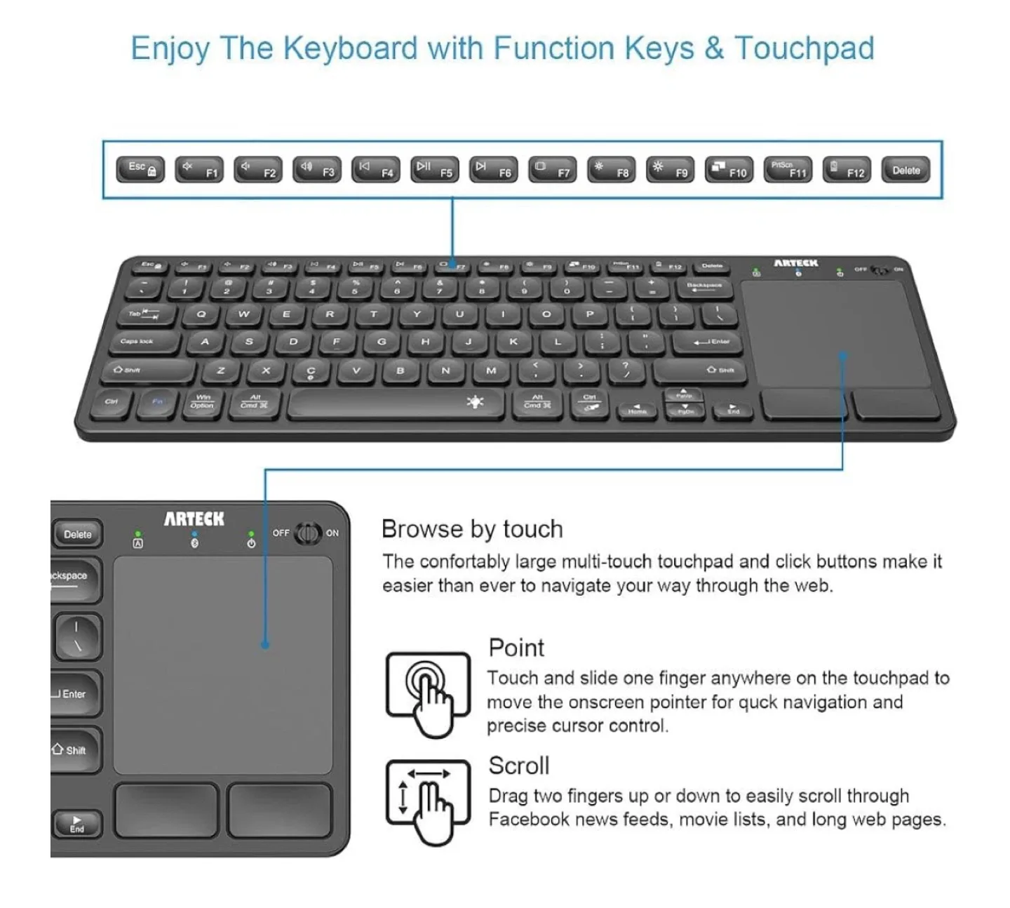 Artek Keyboard with Touchpad image indicator(2)