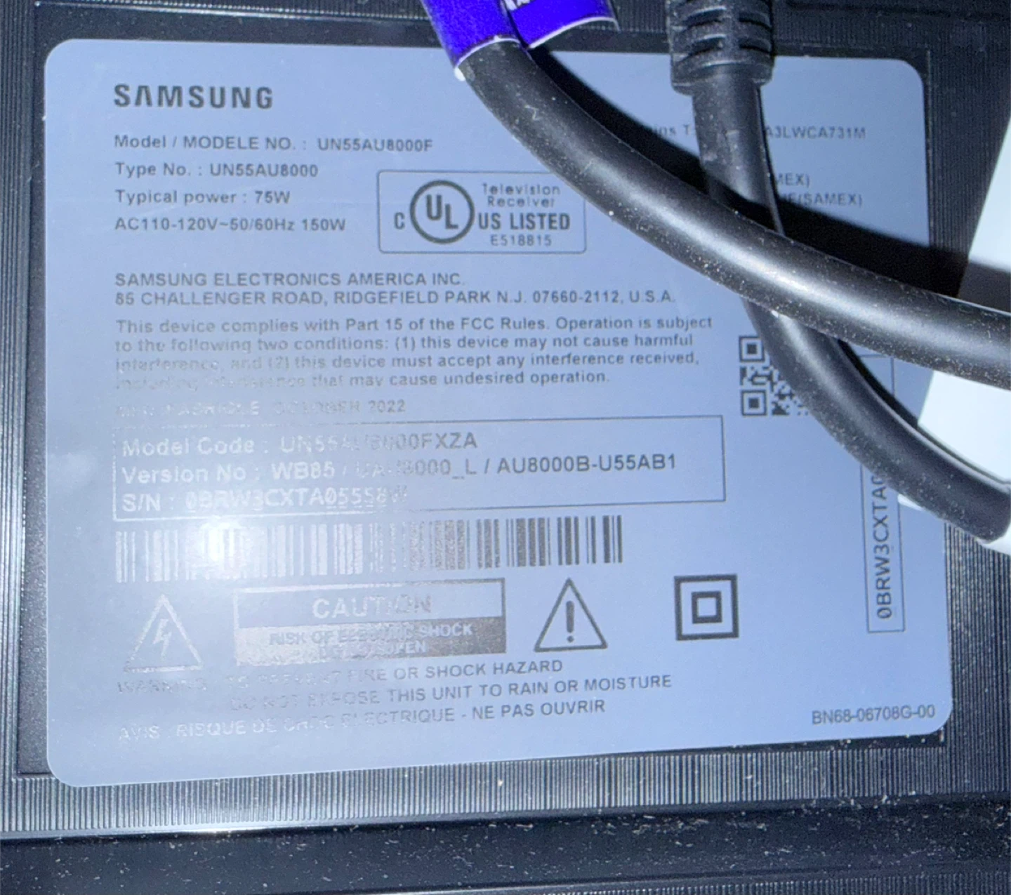 Samsung UN55AU8000F 55" 4K UHD Smart TV - photo 2
