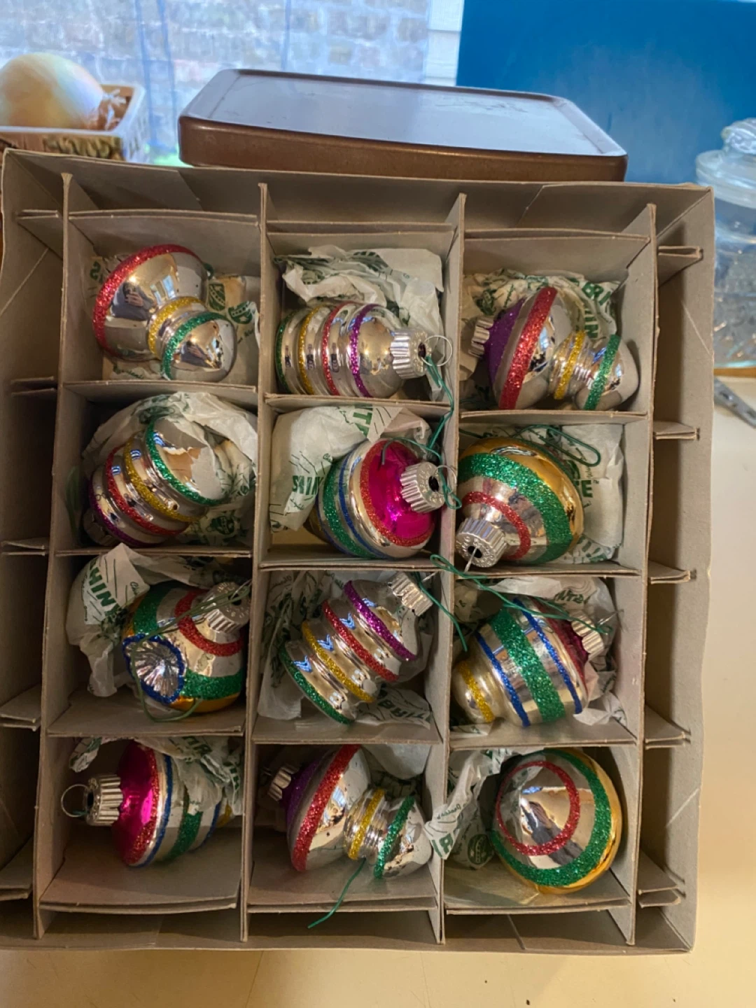 Shiny Brite 12 Glass Christmas Tree Ornaments - photo 2