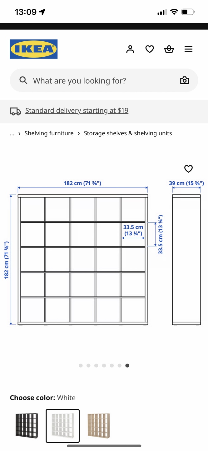 IKEA KALLAX White Shelf Unit 71 5/8x71 5/8"