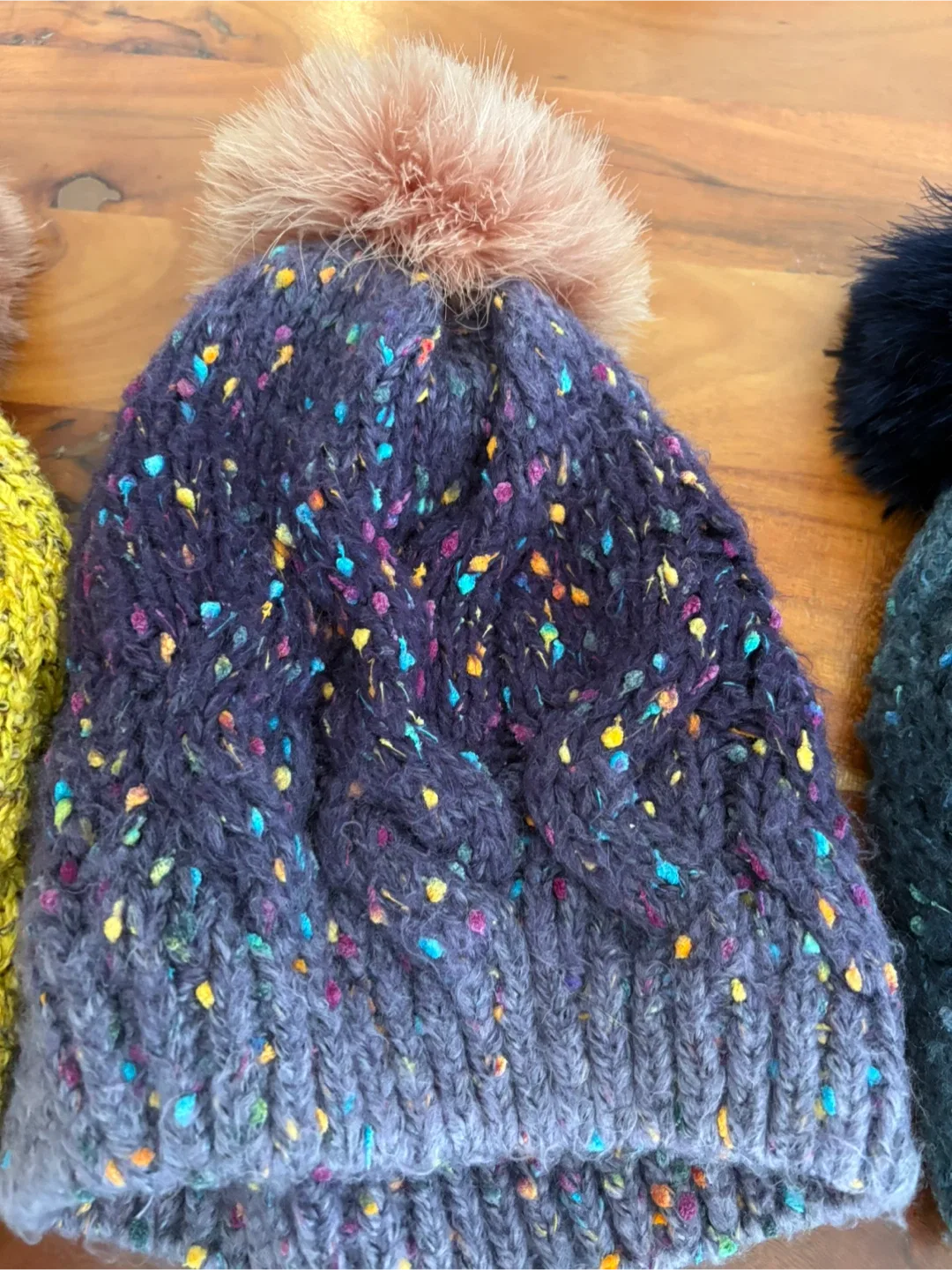 Korea Hand-Knitted Pom Pom Beanies - Made in Korea image indicator(3)