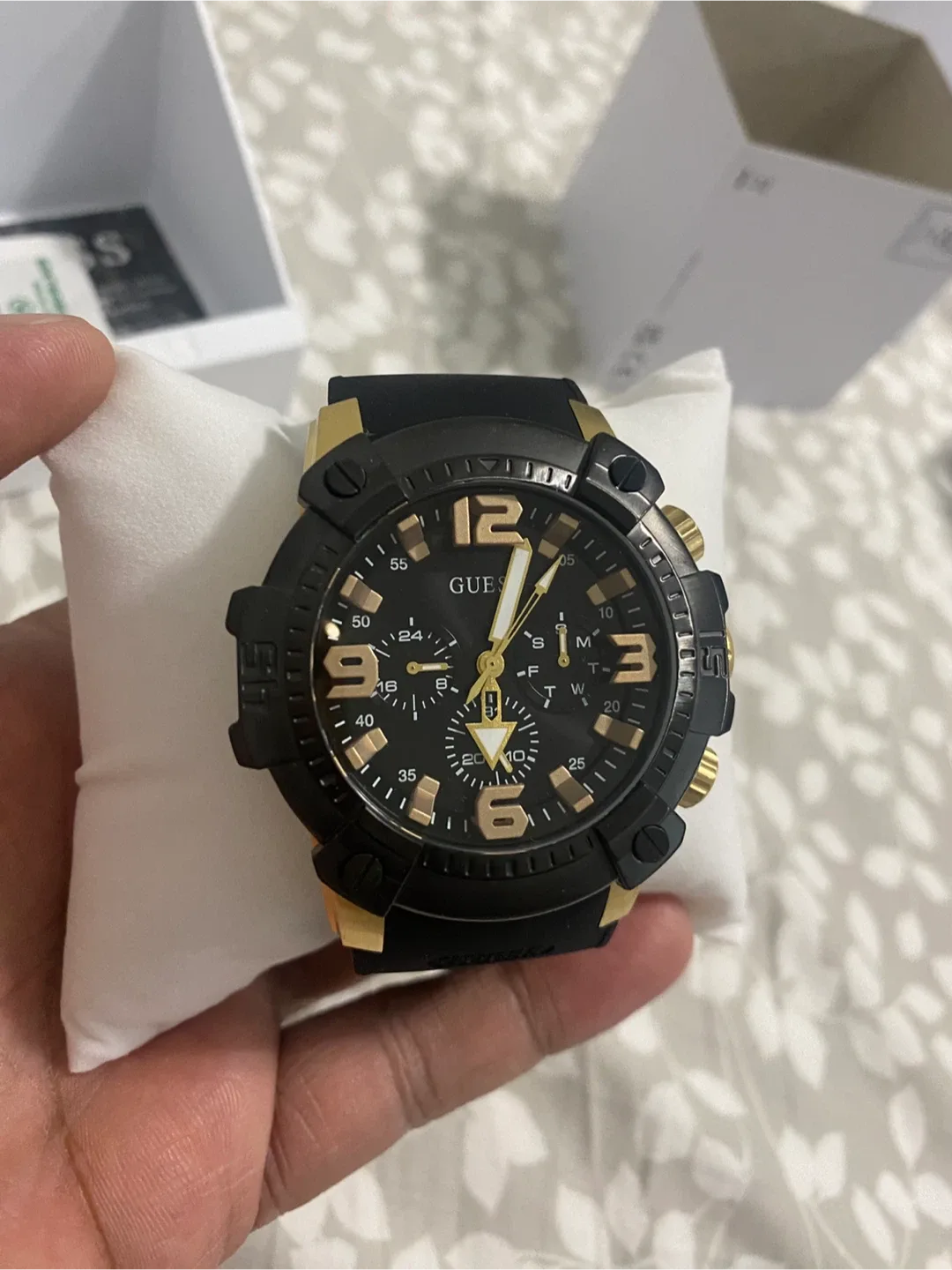 Guess Black & Gold Men's Watch - Like New! thumbnail