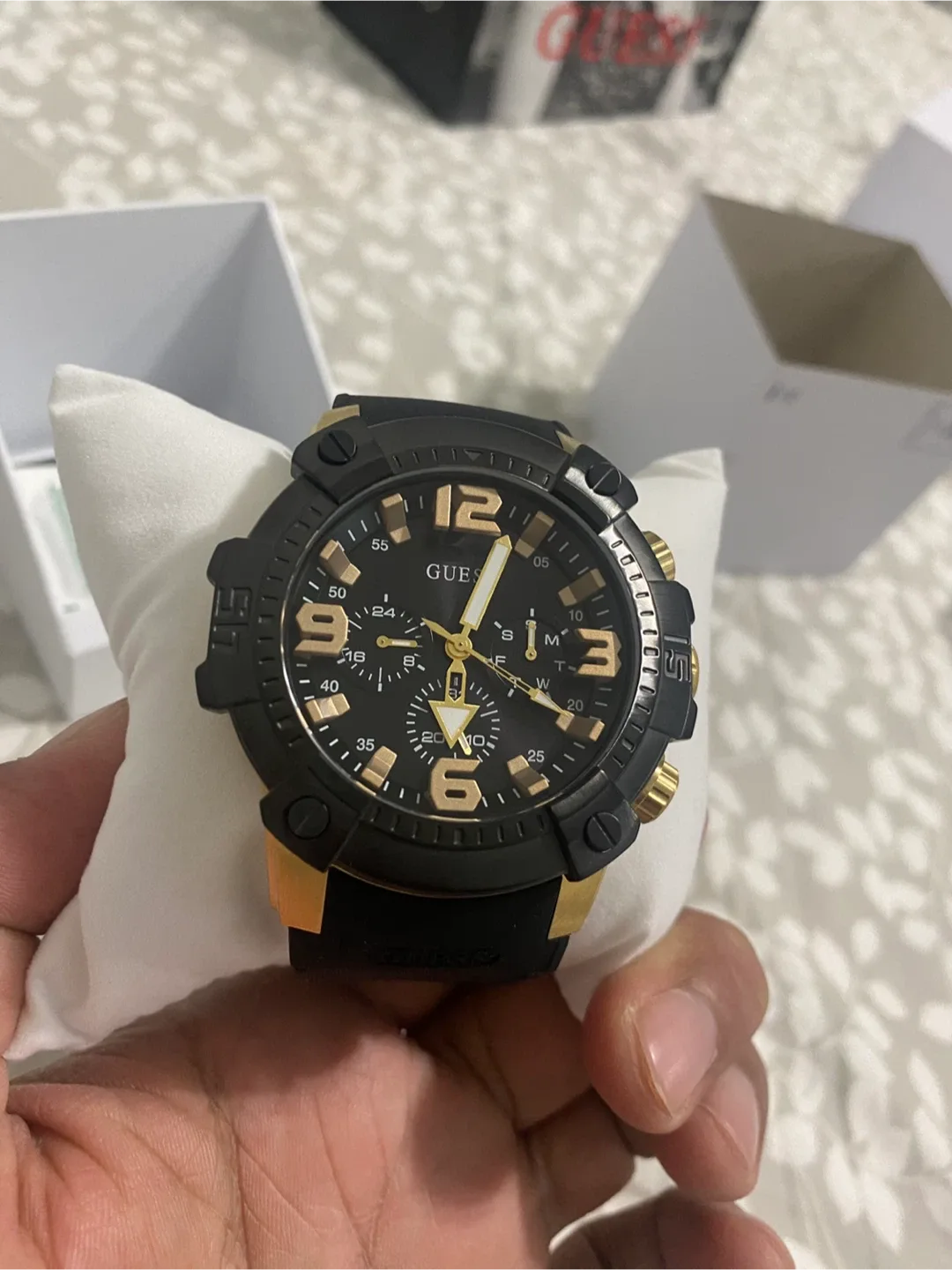 Guess Black & Gold Men's Watch - Like New! image indicator(4)