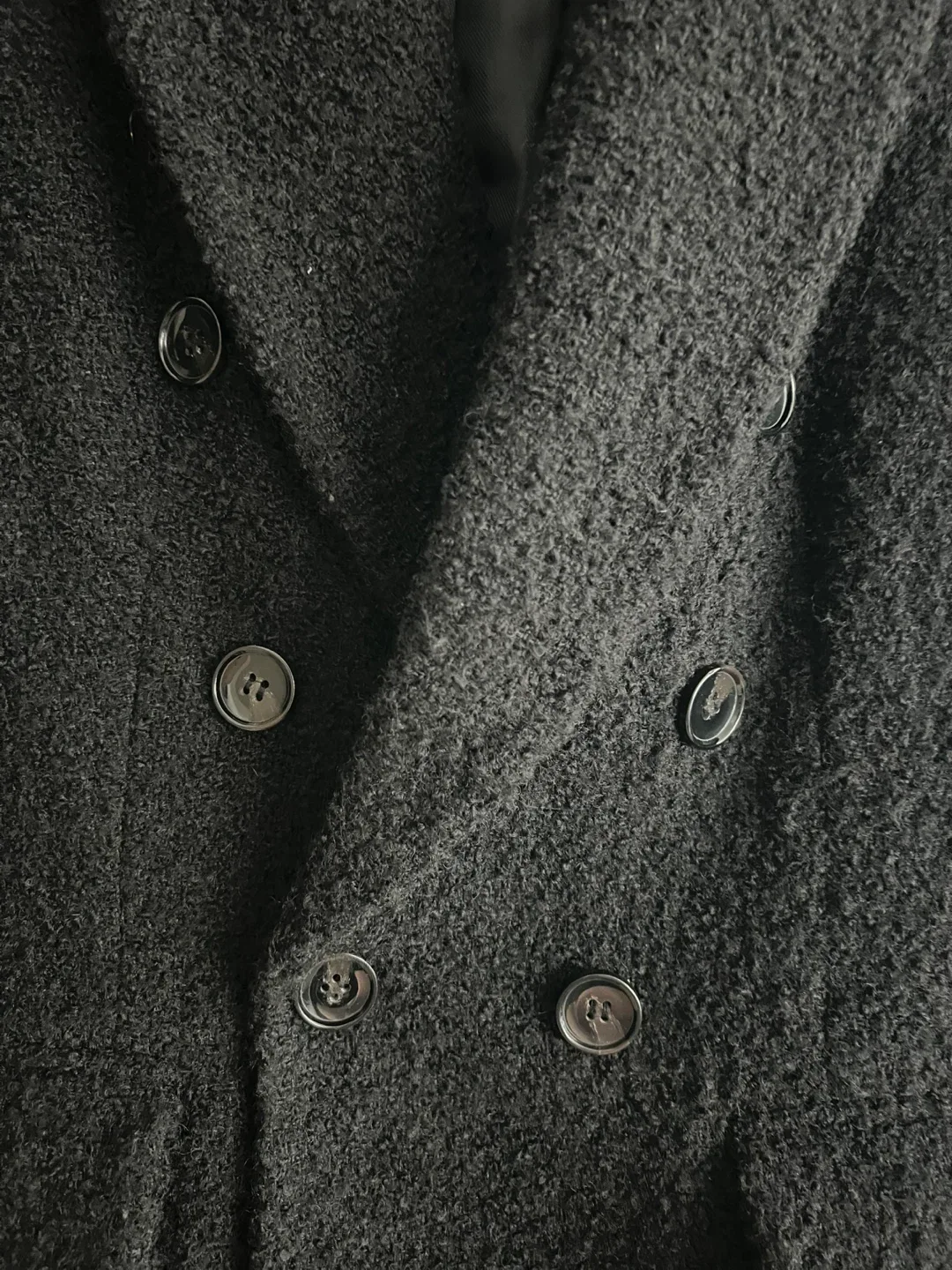 Zara Black Bouclé Coat Size XS image indicator(5)