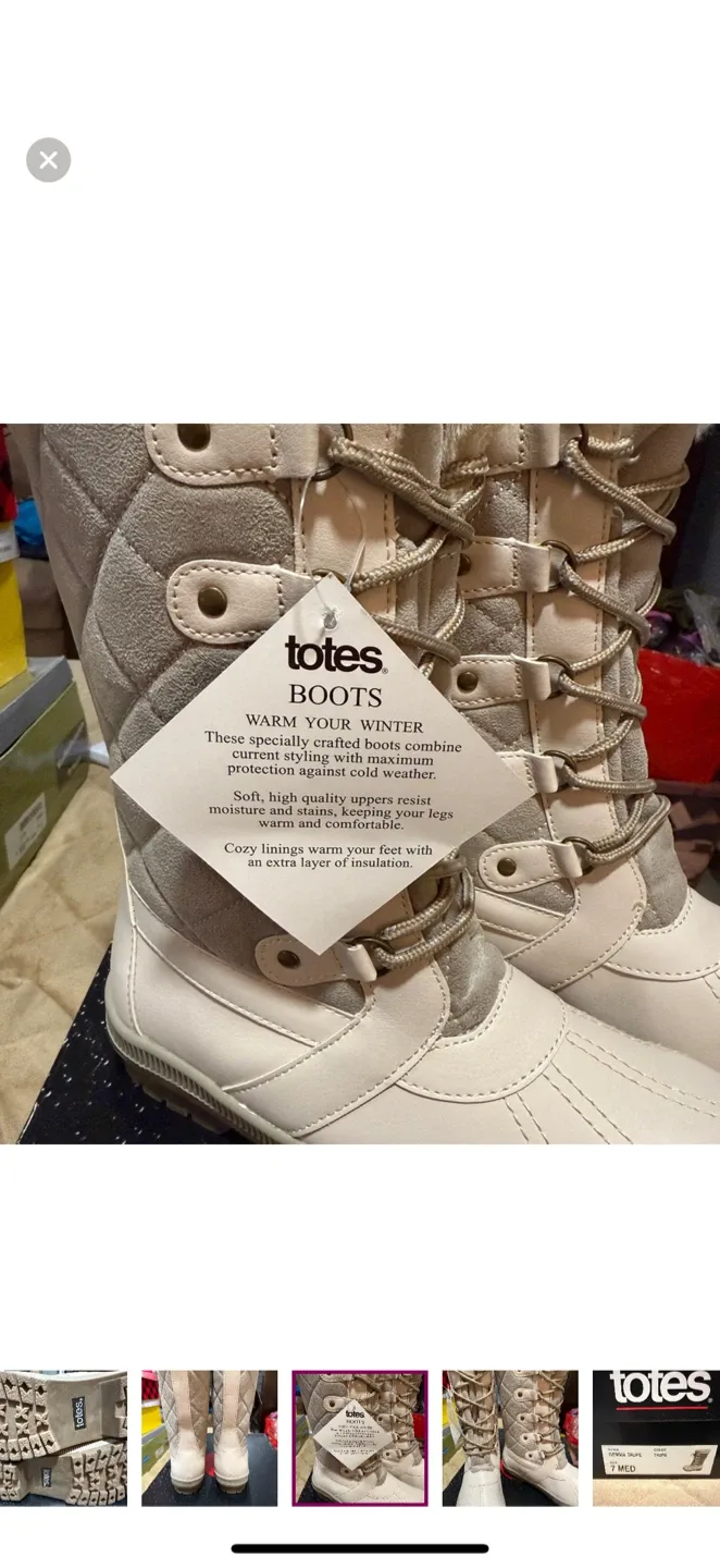 NWT Totes Women's T-Maui Quilted Duck Boots image indicator(4)