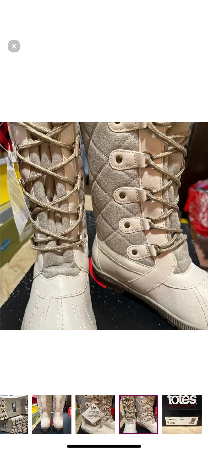 NWT Totes Women's T-Maui Quilted Duck Boots image indicator(5)