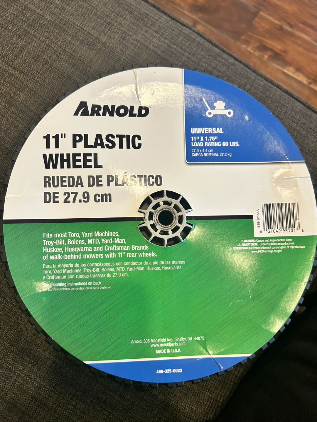 Arnold 11" Plastic Wheel for Lawn Mowers