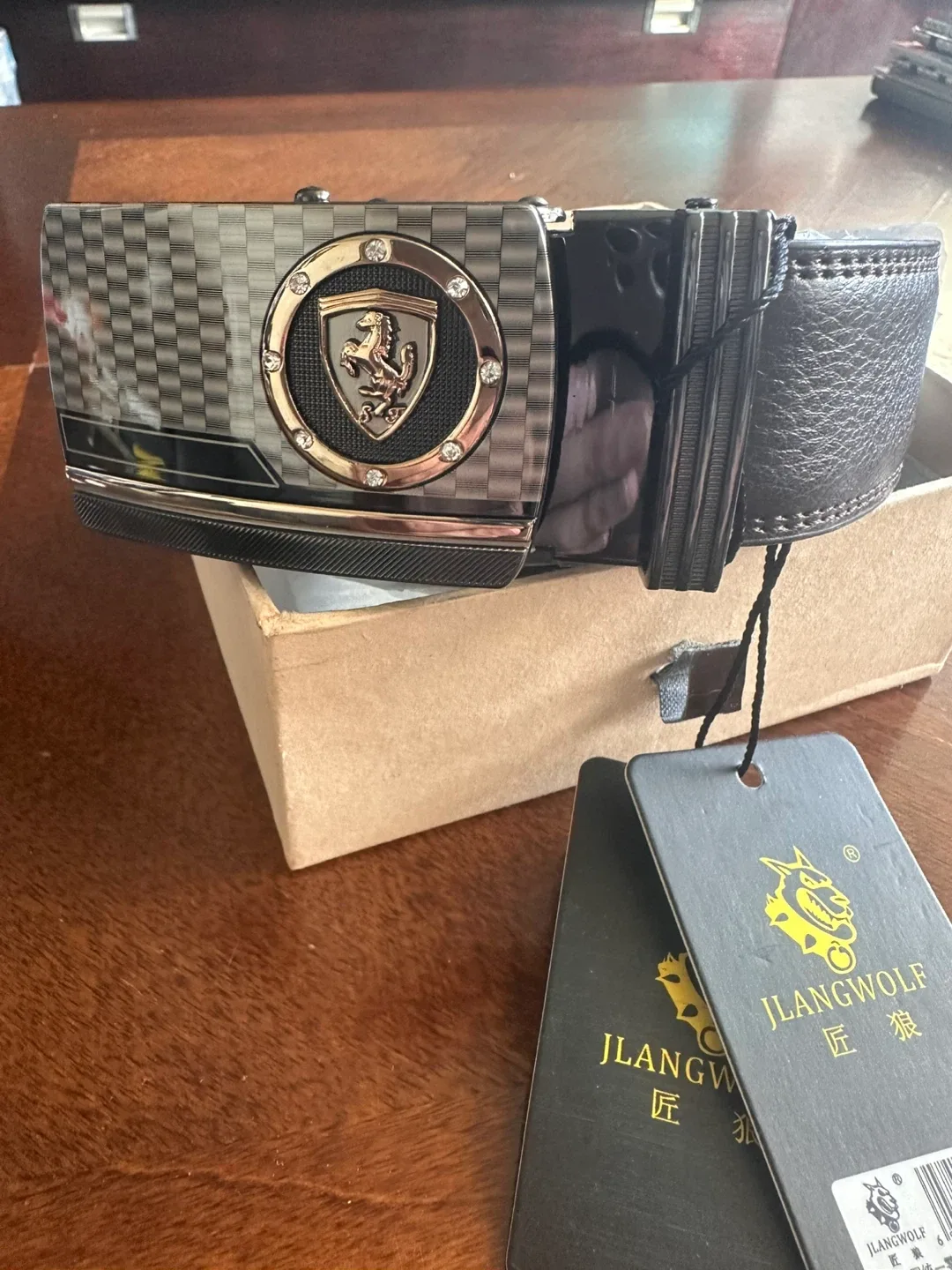 Ferrari Automatic Buckle Belt, 49 inch image indicator(3)